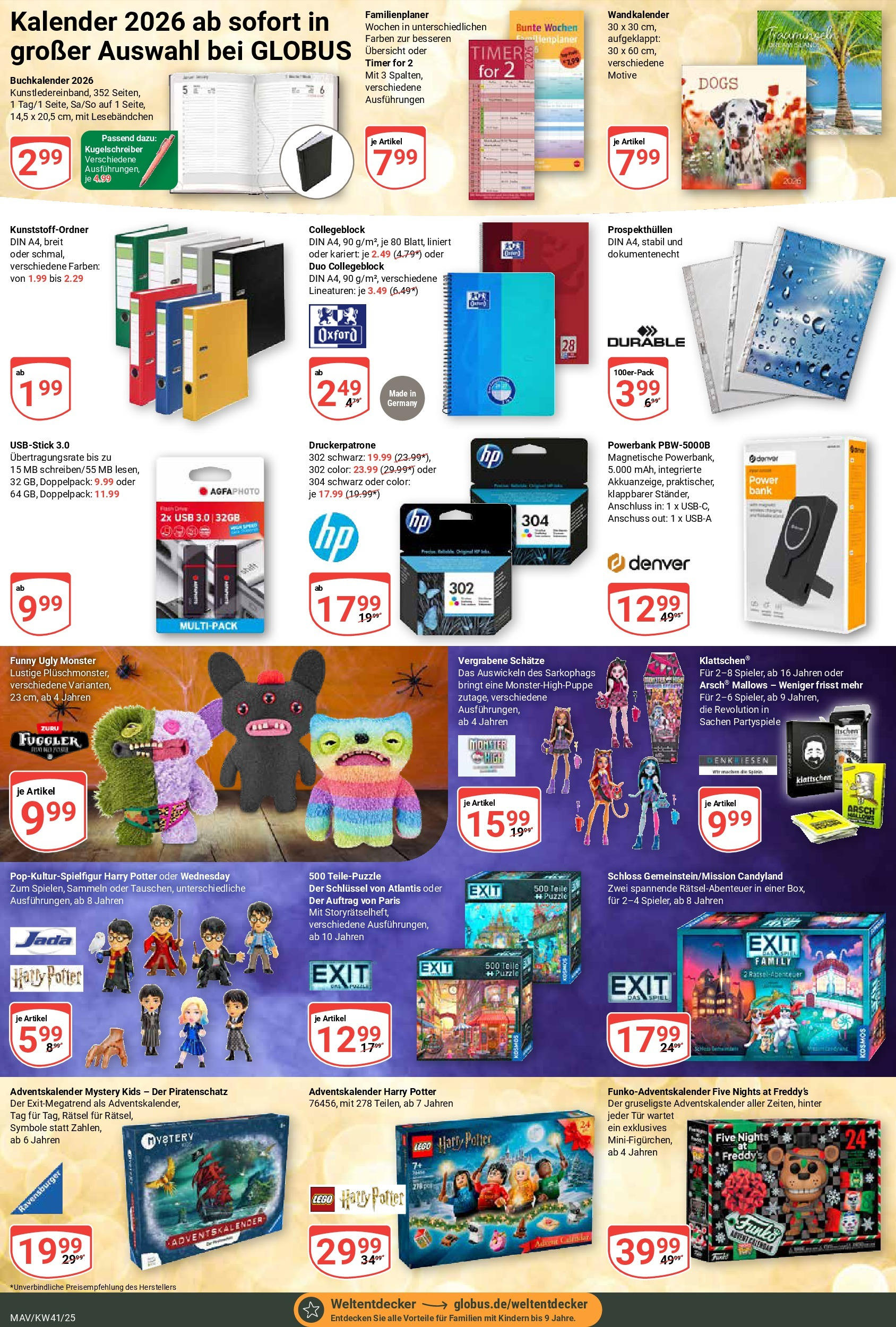 Globus prospekt Mannheim	 (ab 06.10.2025) » Angebote online | Seite: 24 | Produkte: USB, Tür, Monster, Powerbank