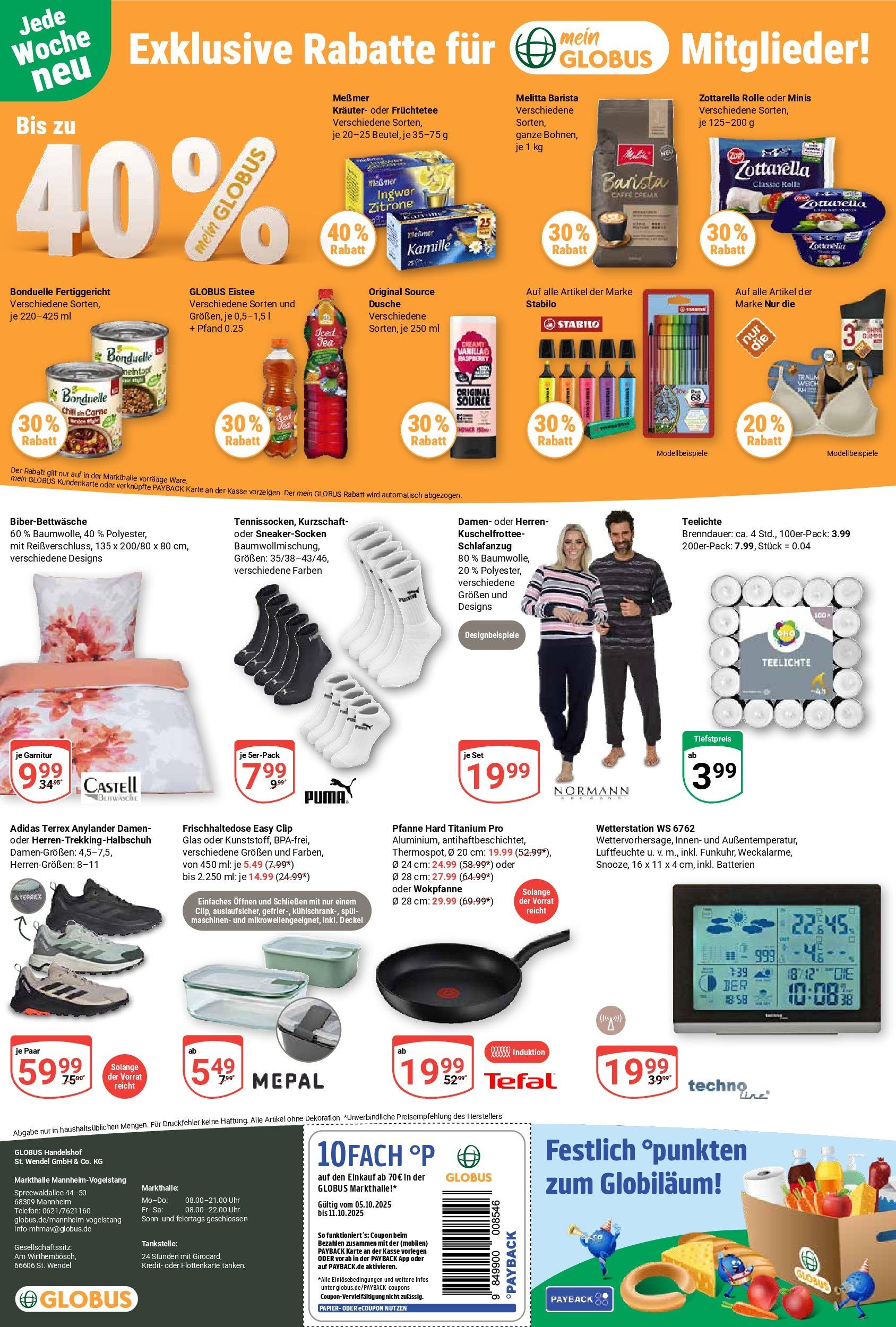 Globus prospekt Mannheim	 (ab 06.10.2025) » Angebote online | Seite: 26 | Produkte: Wetterstation, Dusche, Zitrone, Telefon
