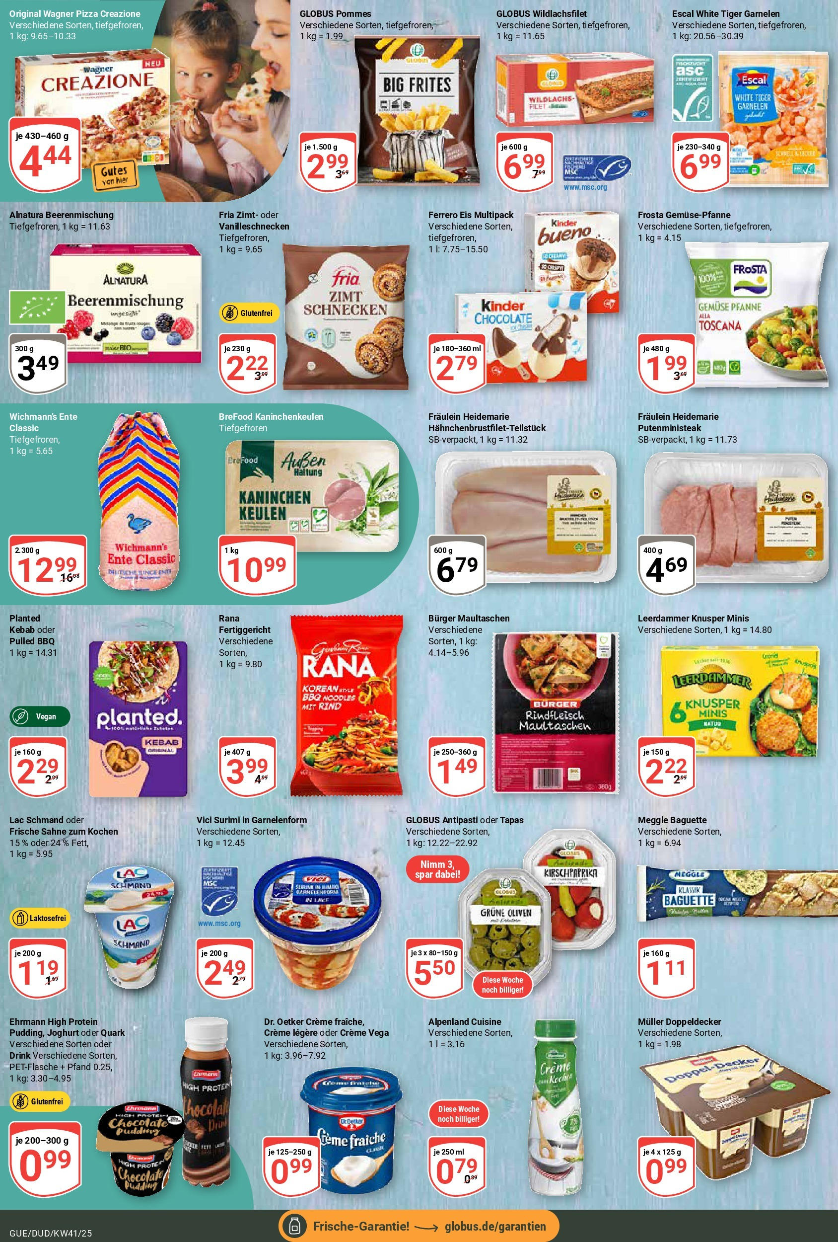 Globus prospekt Saarbrücken-Dudweiler	 (ab 06.10.2025) » Angebote online | Seite: 14 | Produkte: Baguette, Leerdammer, Creme, Maultaschen