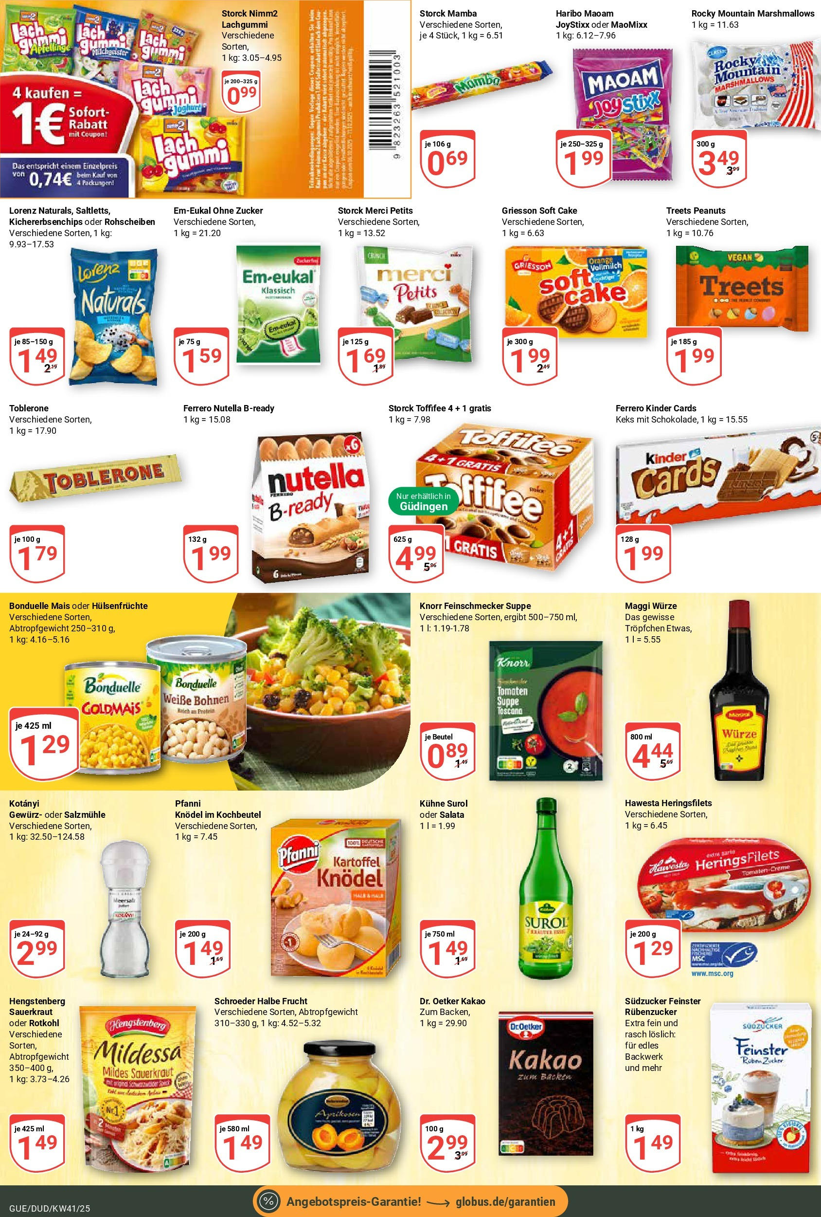 Globus prospekt Saarbrücken-Dudweiler	 (ab 06.10.2025) » Angebote online | Seite: 16 | Produkte: Tomaten, Knorr, Zucker, Toffifee