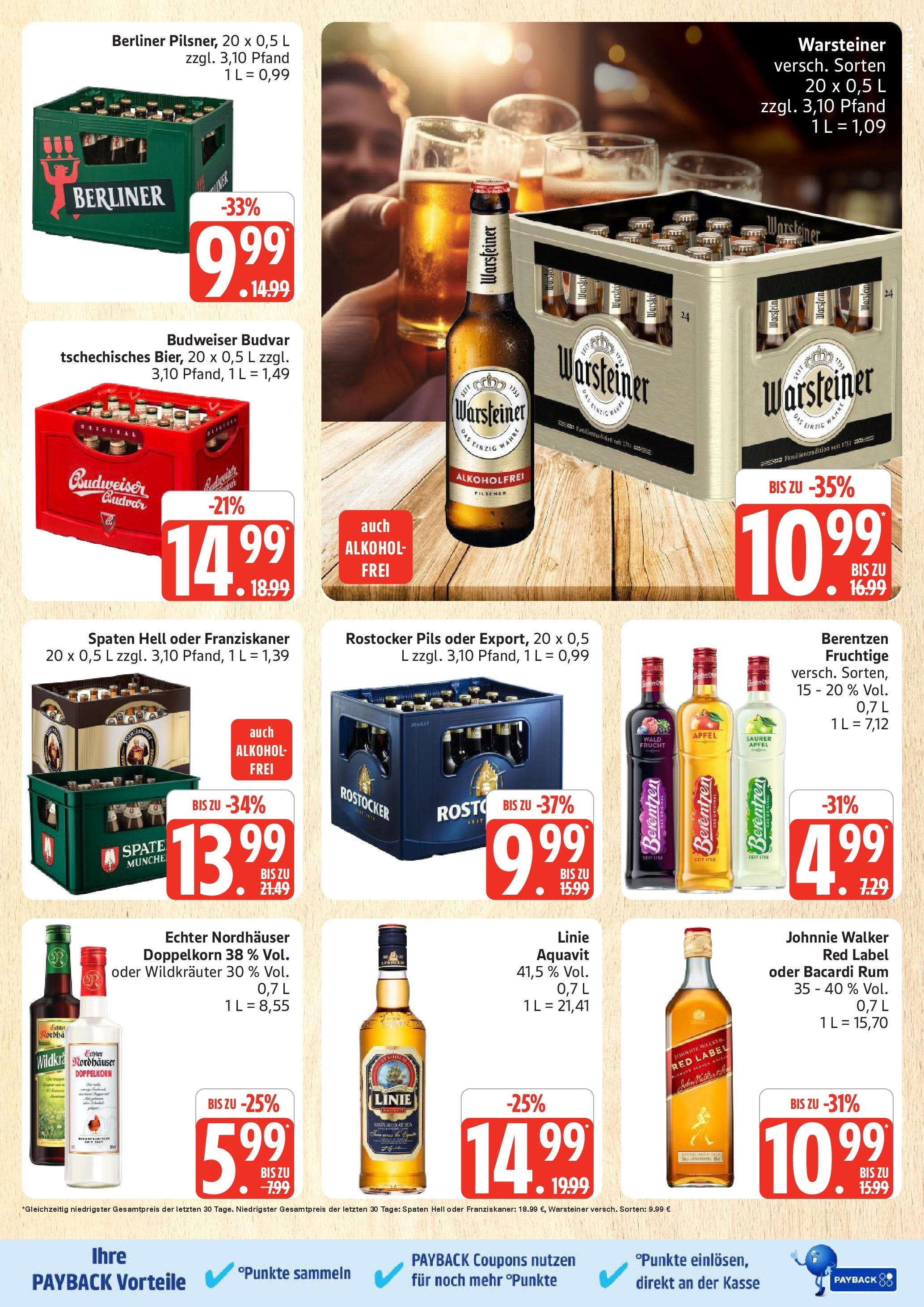 Edeka prospekt Rostock	 (ab 06.10.2025) » Angebote Online | Seite: 17 | Produkte: Rum, Pils, Äpfel, Budweiser