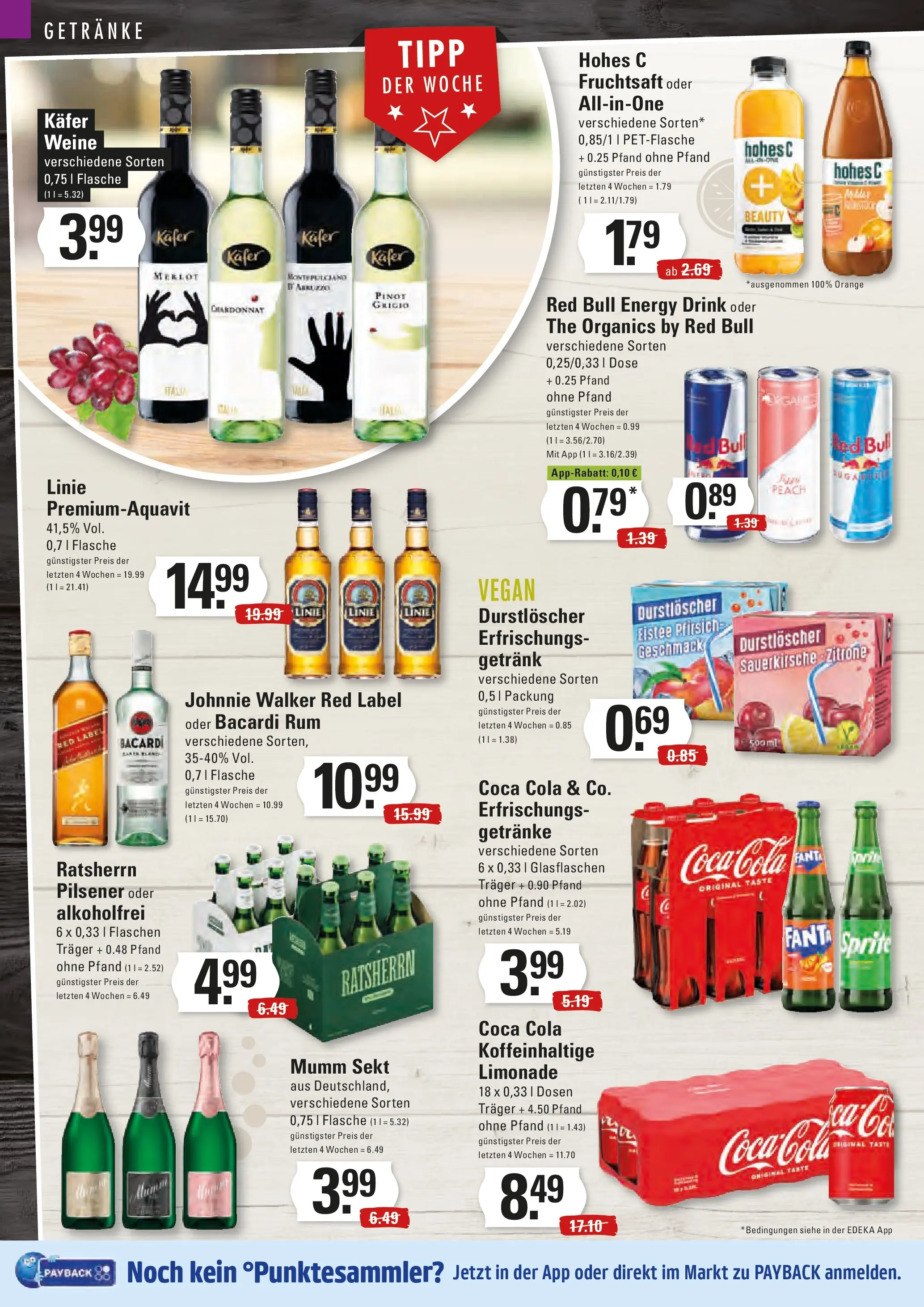 Edeka prospekt Stade	 (ab 06.10.2025) » Angebote Online | Seite: 10 | Produkte: Bacardi, Hohes c, Fruchtsaft, Johnnie walker