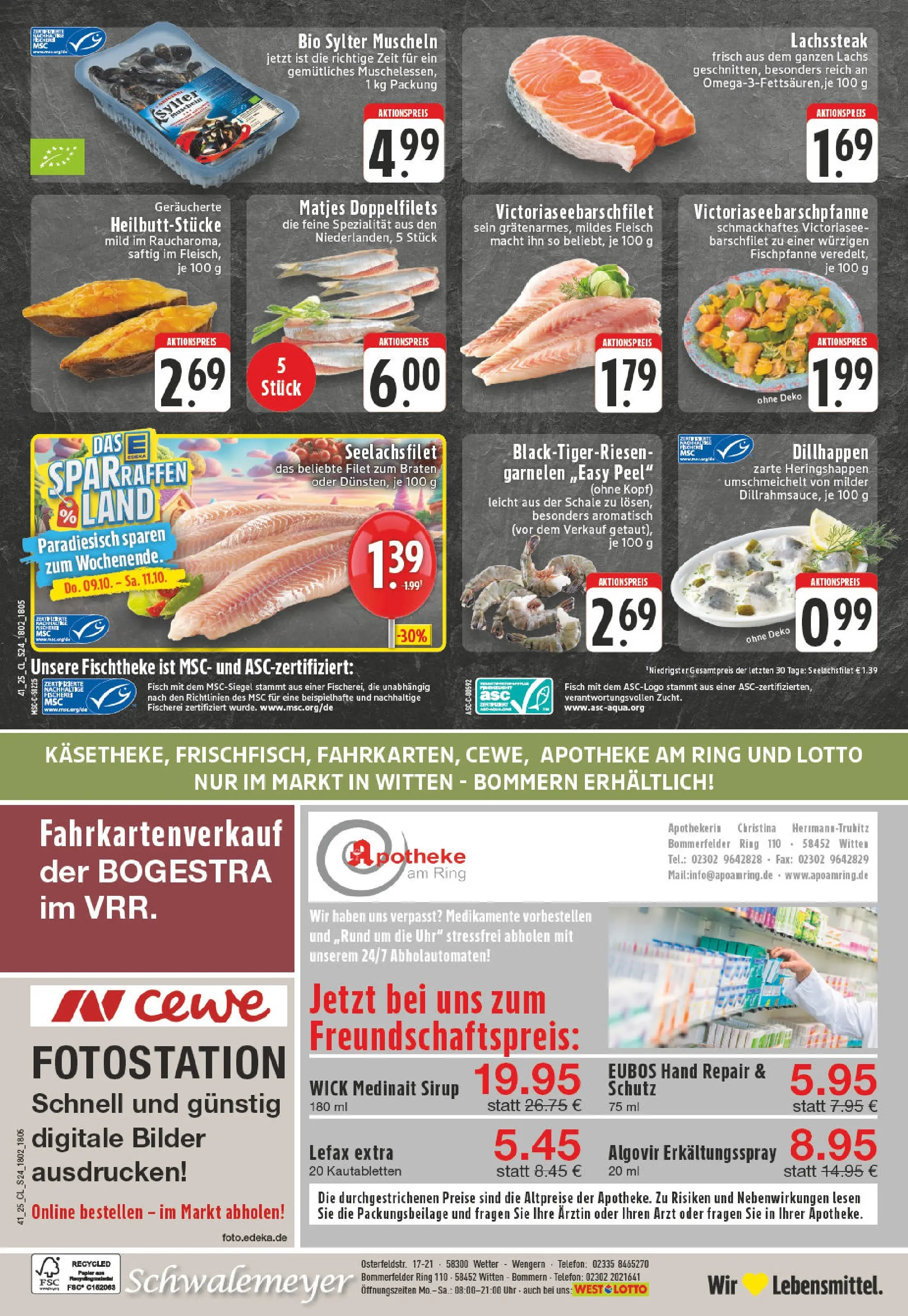 Edeka prospekt Witten-Bommern	 (ab 06.10.2025) » Angebote Online | Seite: 24 | Produkte: Sirup, Fisch, Telefon, Uhr