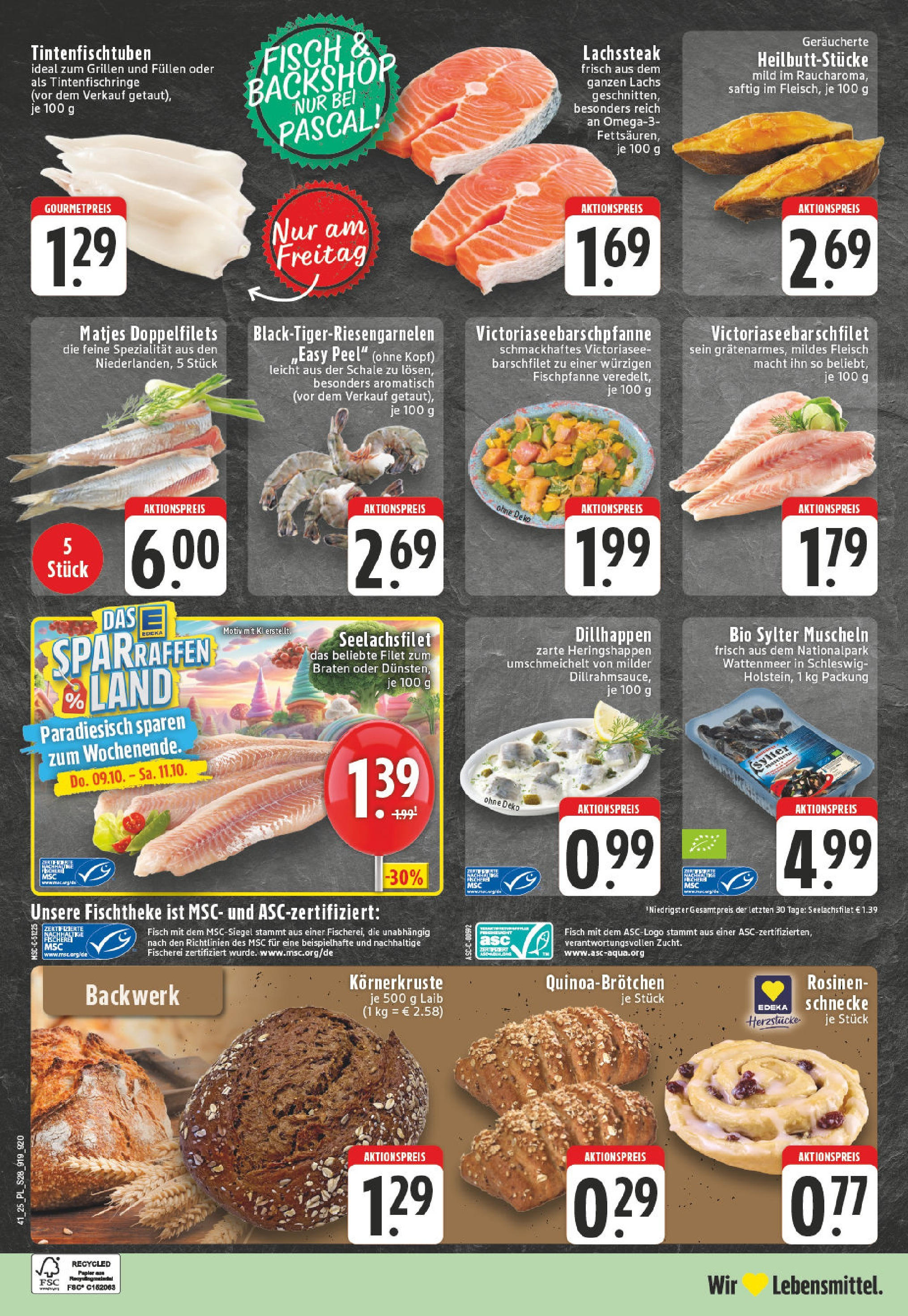 Edeka prospekt Xanten	 (ab 06.10.2025) » Angebote Online | Seite: 28 | Produkte: Fisch, Rosinen, Lachs, Fleisch