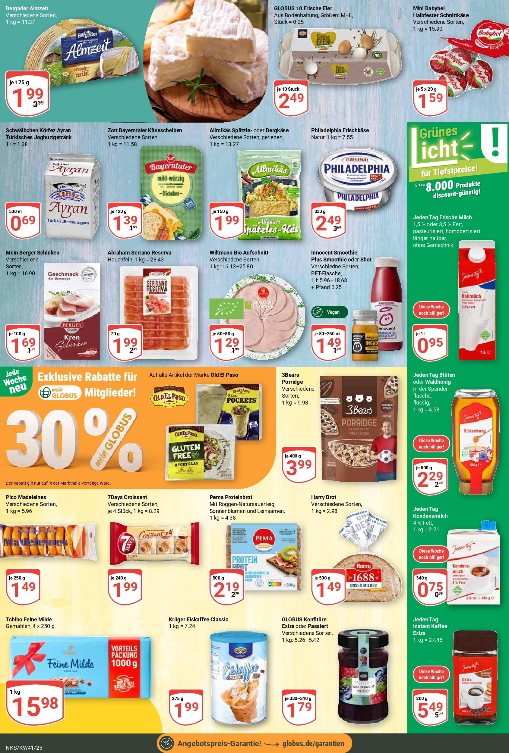 Globus prospekt Neunkirchen	 (ab 06.10.2025) » Angebote online | Seite: 15 | Produkte: Kaffee, Croissant, Brot, Schinken