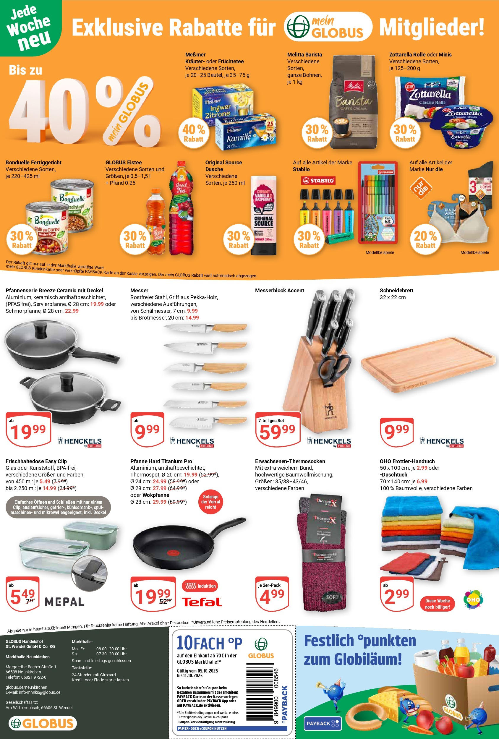 Globus prospekt Neunkirchen	 (ab 06.10.2025) » Angebote online | Seite: 25 | Produkte: Melitta, Dusche, Zitrone, Chili