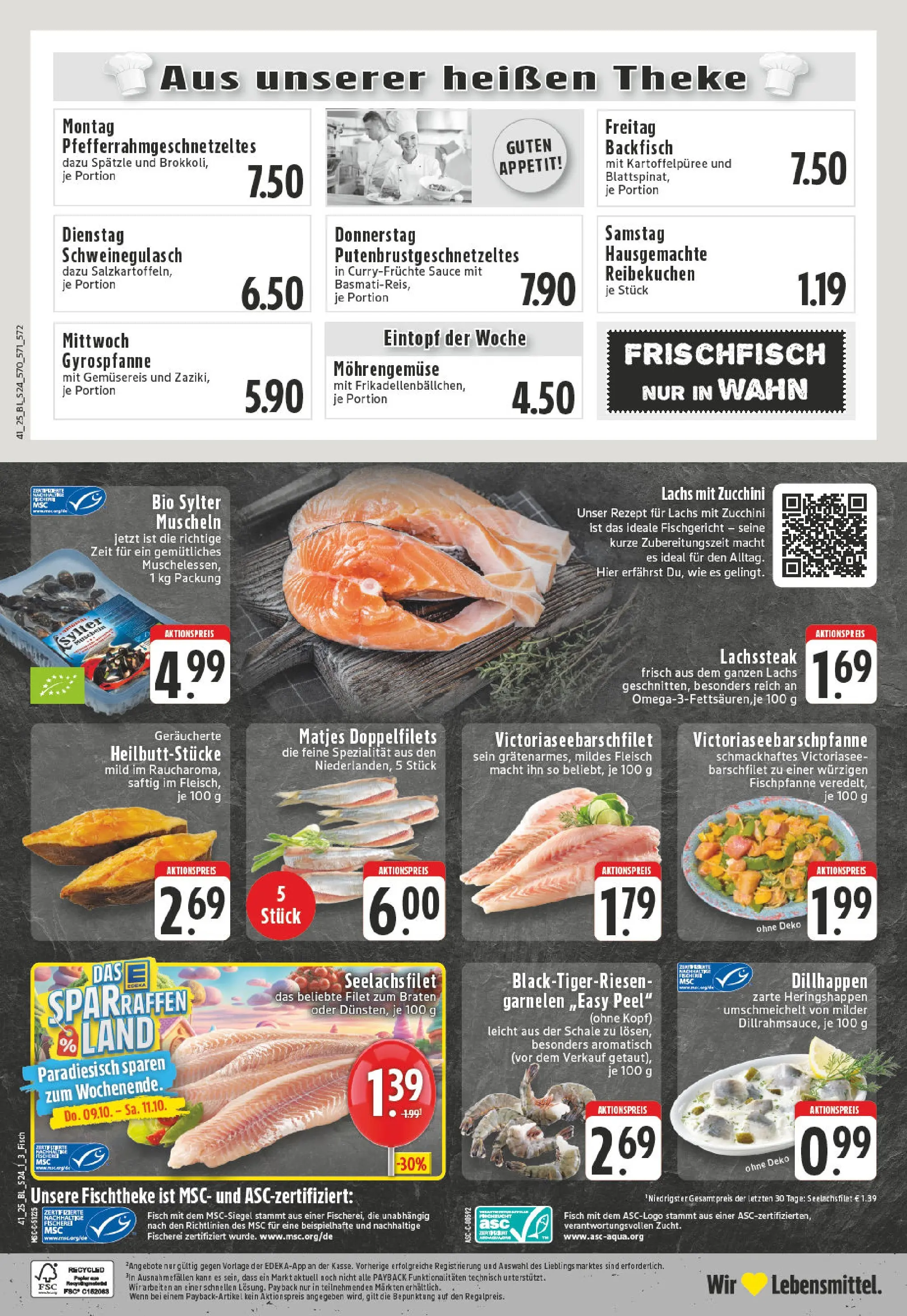 Edeka prospekt Köln	 (ab 06.10.2025) » Angebote Online | Seite: 24 | Produkte: Theke, Garnelen, Fisch, Lachs