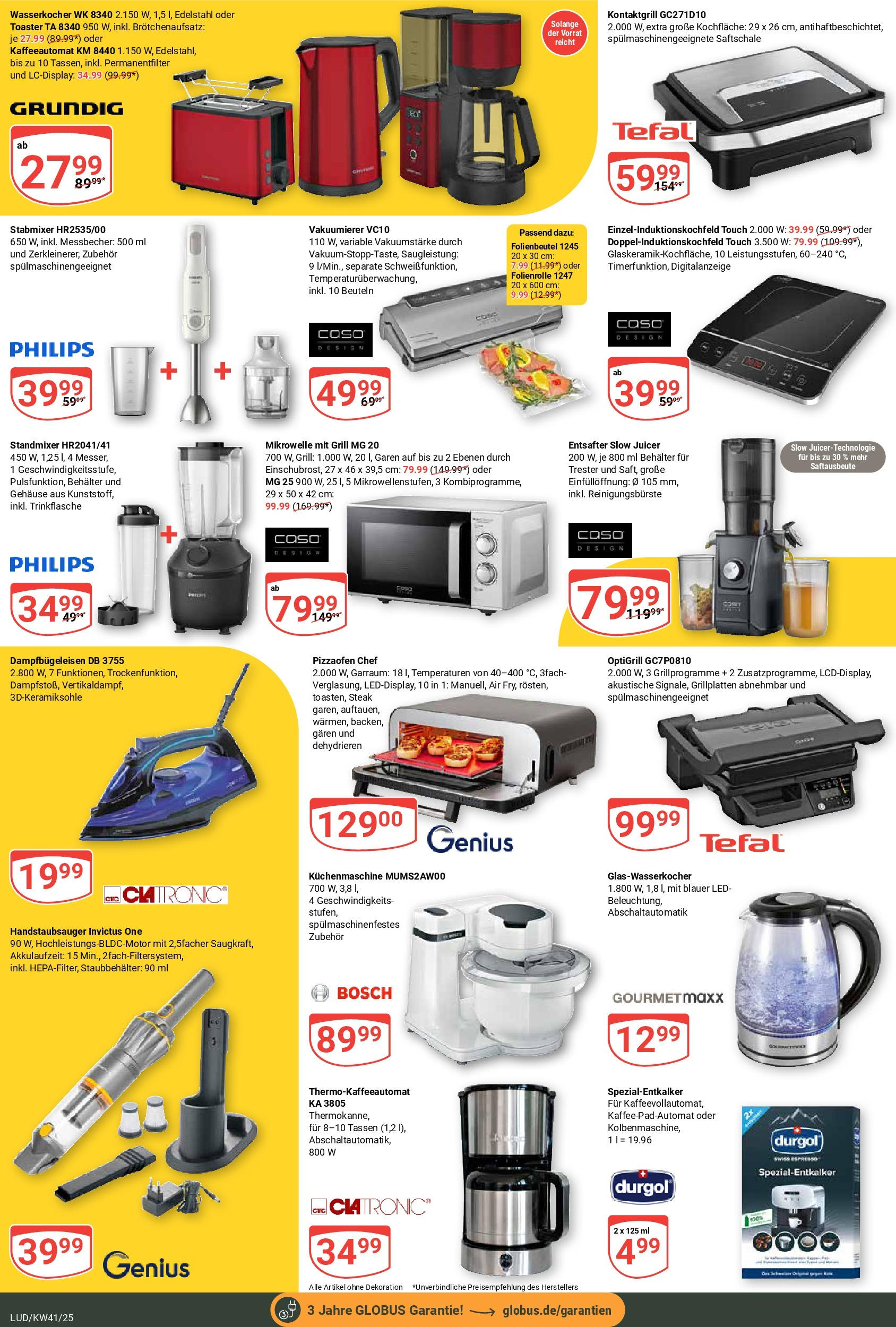 Globus prospekt Ludwigshafen-Oggersheim	 (ab 06.10.2025) » Angebote online | Seite: 23 | Produkte: Philips, Wasserkocher, Toaster, Steak