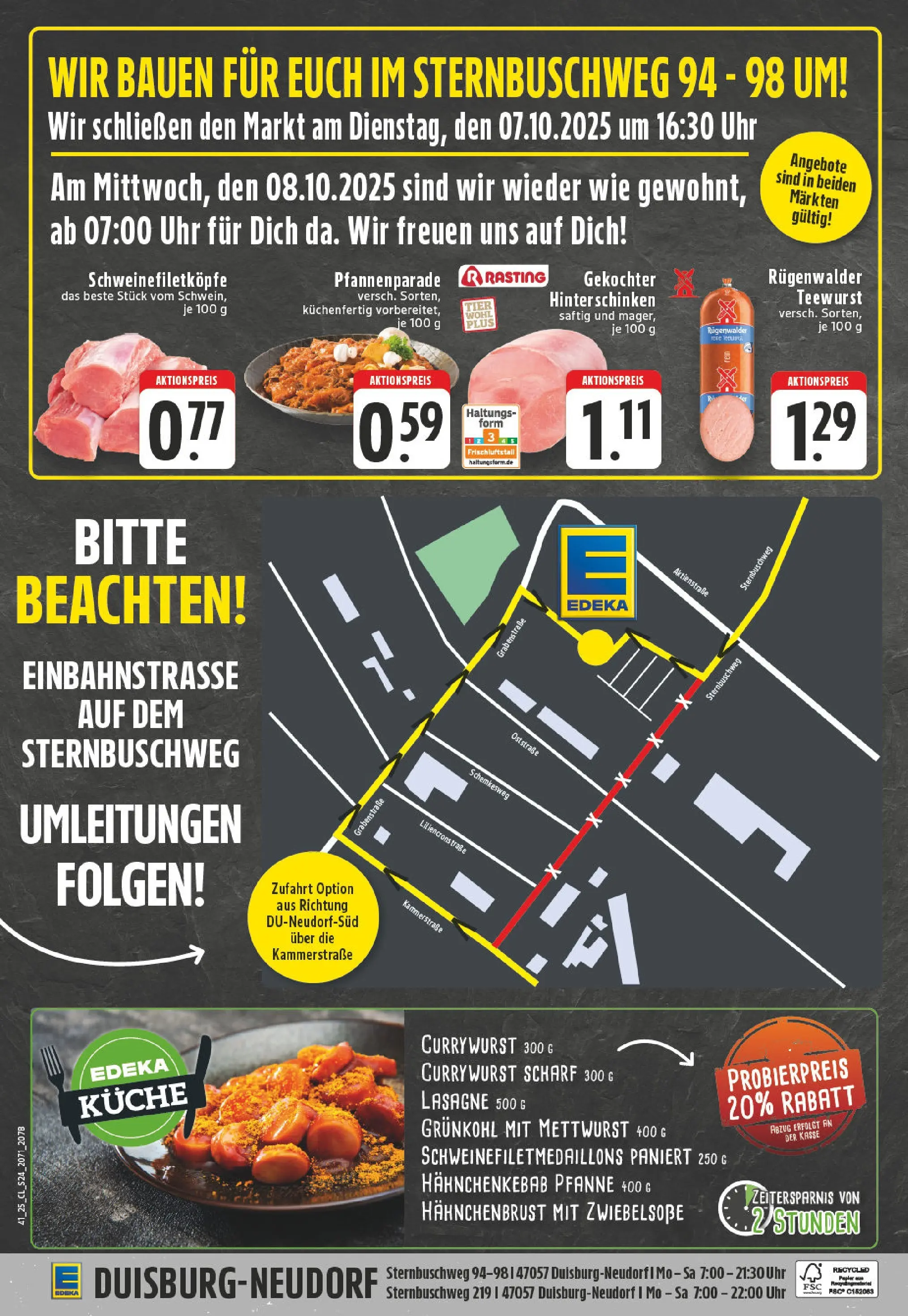 Edeka prospekt Duisburg	 (ab 06.10.2025) » Angebote Online | Seite: 24 | Produkte: Wurst, Schinken, Uhr, Hahnchenbrust