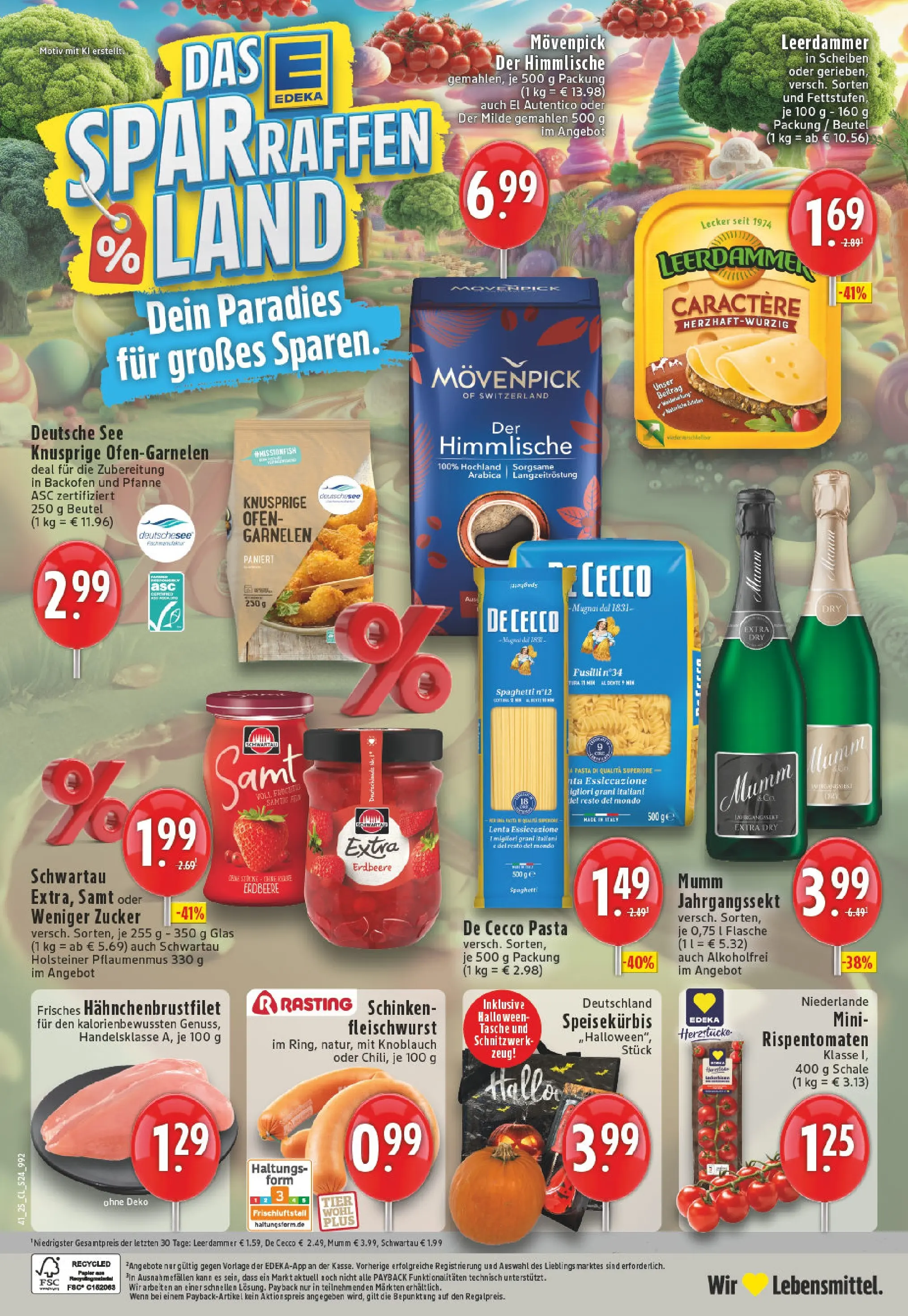 Edeka prospekt Köln-Lindenthal	 (ab 06.10.2025) » Angebote Online | Seite: 24 | Produkte: Ofen, Garnelen, Leerdammer, Pasta