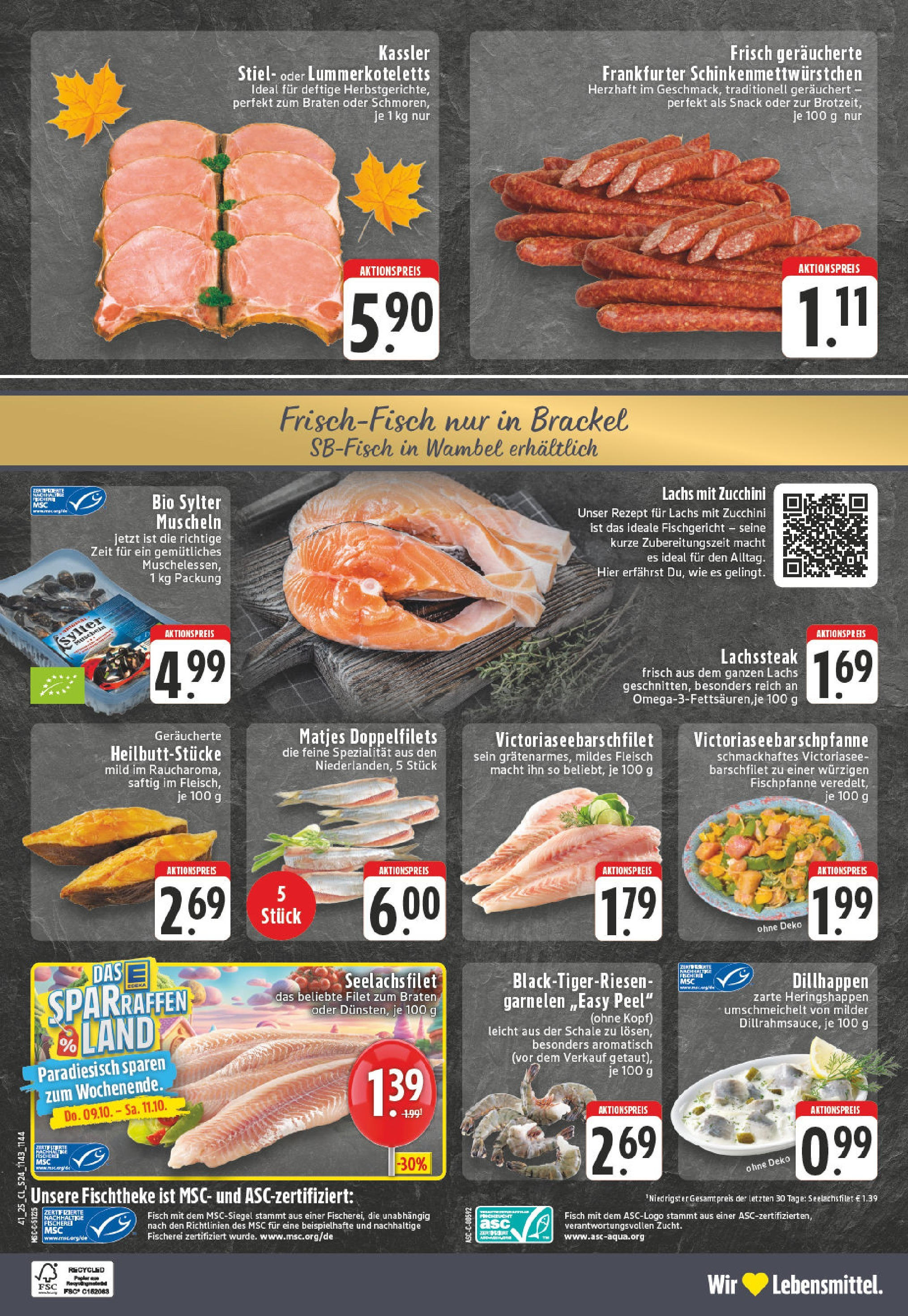 Edeka prospekt Dortmund-Wambel	 (ab 06.10.2025) » Angebote Online | Seite: 24 | Produkte: Lachs, Zucchini, Steak, Fleisch