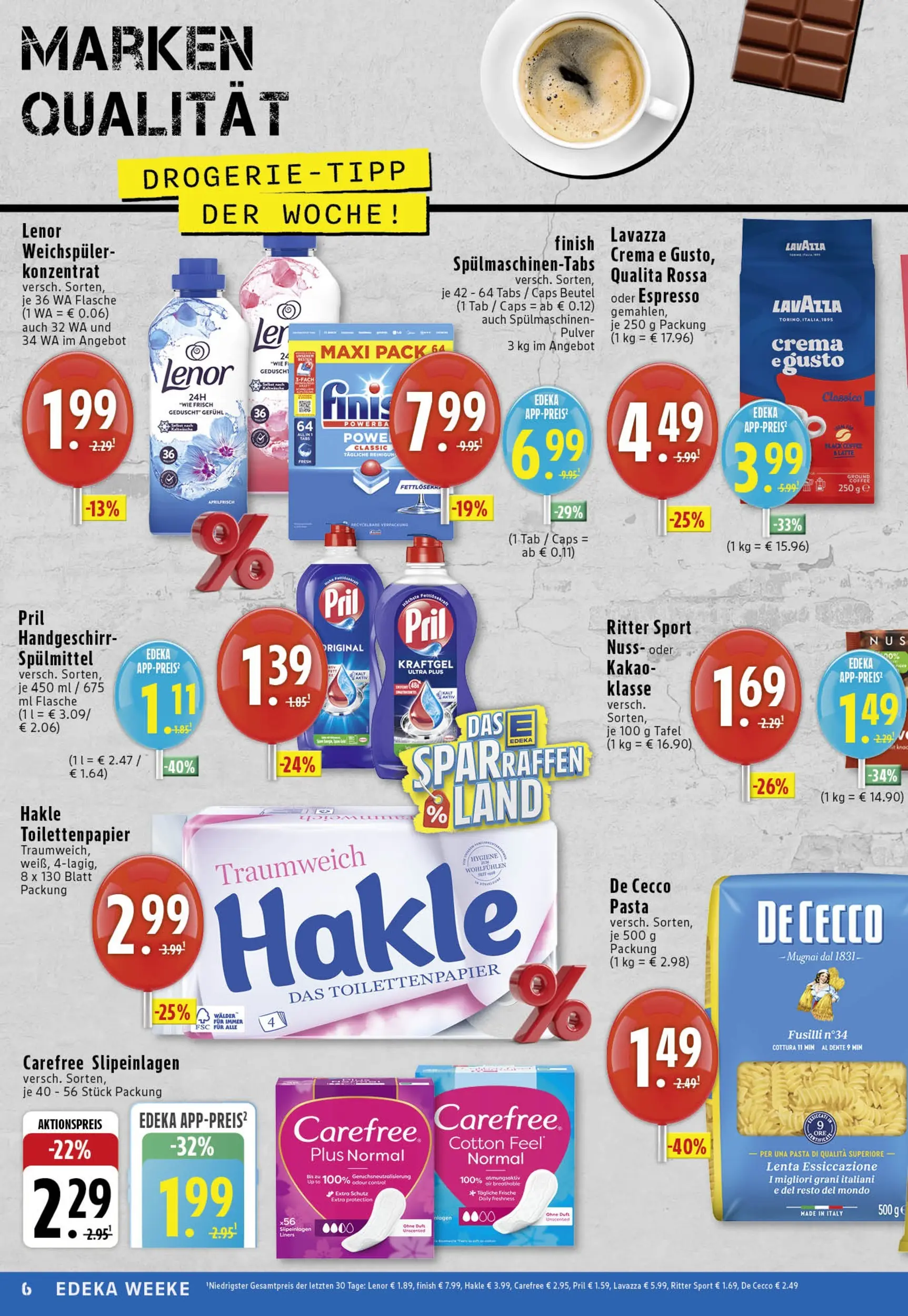 Edeka prospekt Köln	 (ab 06.10.2025) » Angebote Online | Seite: 6 | Produkte: Lenor, Finish, Pasta, Pril