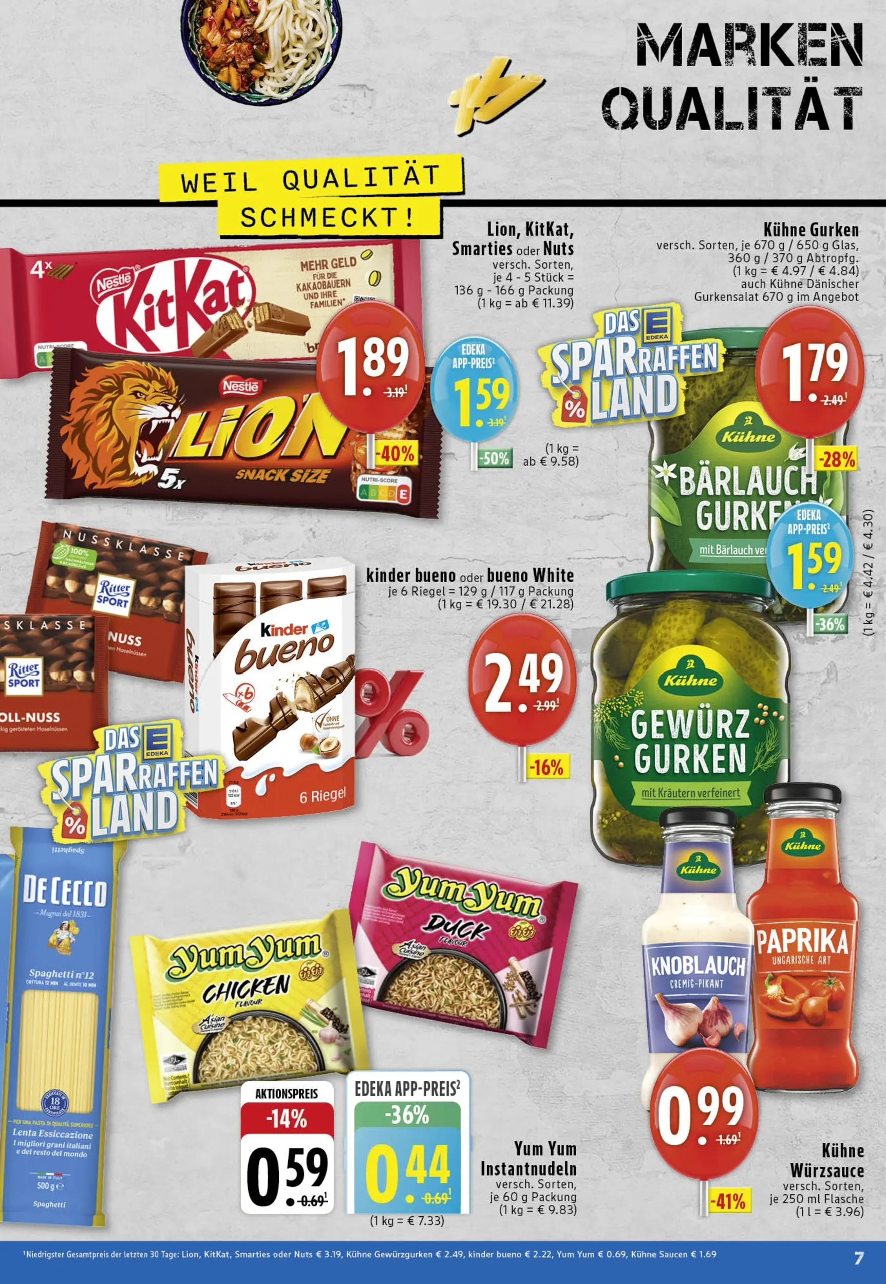 Edeka prospekt Köln	 (ab 06.10.2025) » Angebote Online | Seite: 7 | Produkte: Ritter sport, Smarties, Kinder bueno, Knoblauch