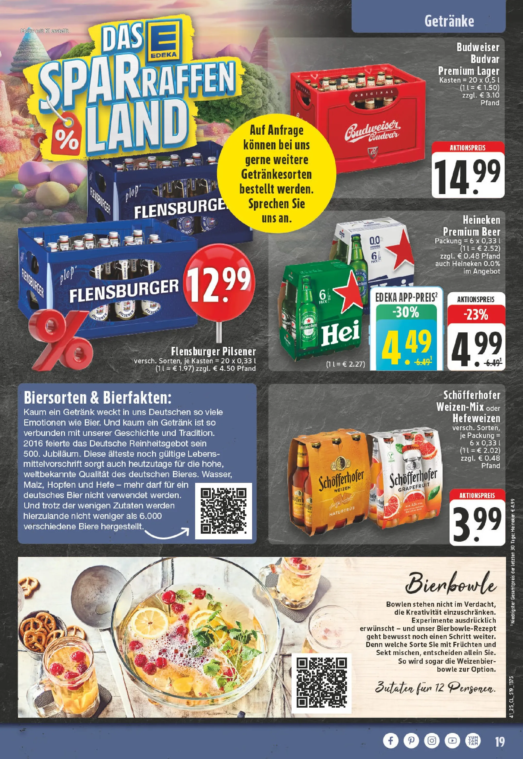 Edeka prospekt Witten-Herbede	 (ab 06.10.2025) » Angebote Online | Seite: 19 | Produkte: Bier, Flensburger, Heineken, Grapefruit