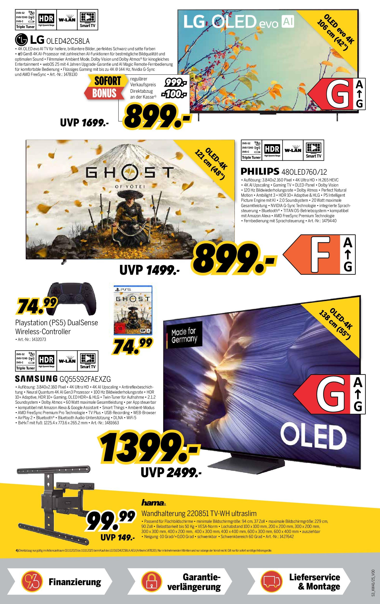 Medimax Prospekt 	 (ab 03.10.2025) zum Blättern | Seite: 3 | Produkte: Playstation, LG, Philips, TV