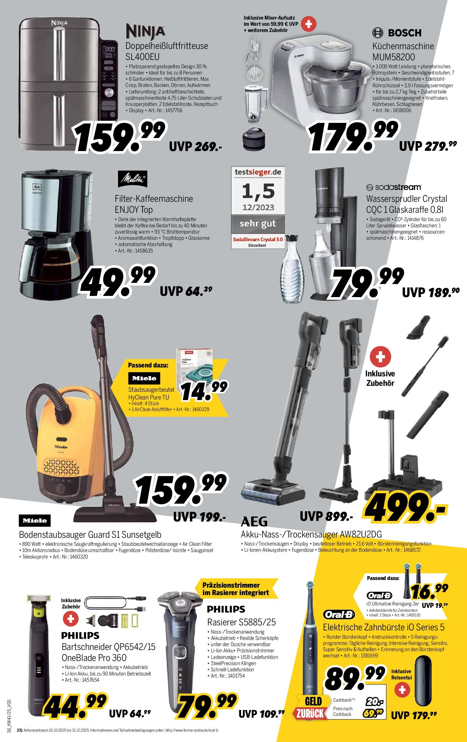 Medimax Prospekt 	 (ab 03.10.2025) zum Blättern | Seite: 6 | Produkte: Miele, Rasierer, Elektrische zahnbürste, Sodastream