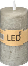 Dekorieren & Einrichten LED-Stumpenkerze mit Timer, grau