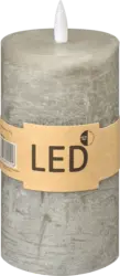 Dekorieren & Einrichten LED-Stumpenkerze mit Timer, grau