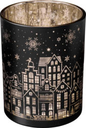Dekorieren & Einrichten Kerzenhalter aus Glas, schwarz-gold