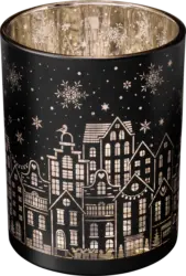 Dekorieren & Einrichten Kerzenhalter aus Glas, schwarz-gold