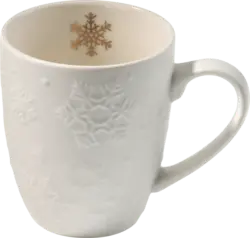 Dekorieren & Einrichten Kaffeebecher, Schneeflocke, weiß