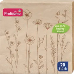 Profissimo Servietten "Herbstblumen" aus Recyclingmaterial 33x33cm