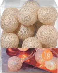 Dekorieren & Einrichten LED Lichterkette, Wabenbälle klein, rosegold beglittert (16er)