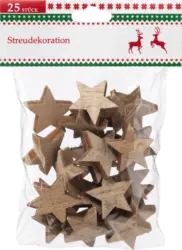 Dekorieren & Einrichten Streudeko, Holzsterne, natur