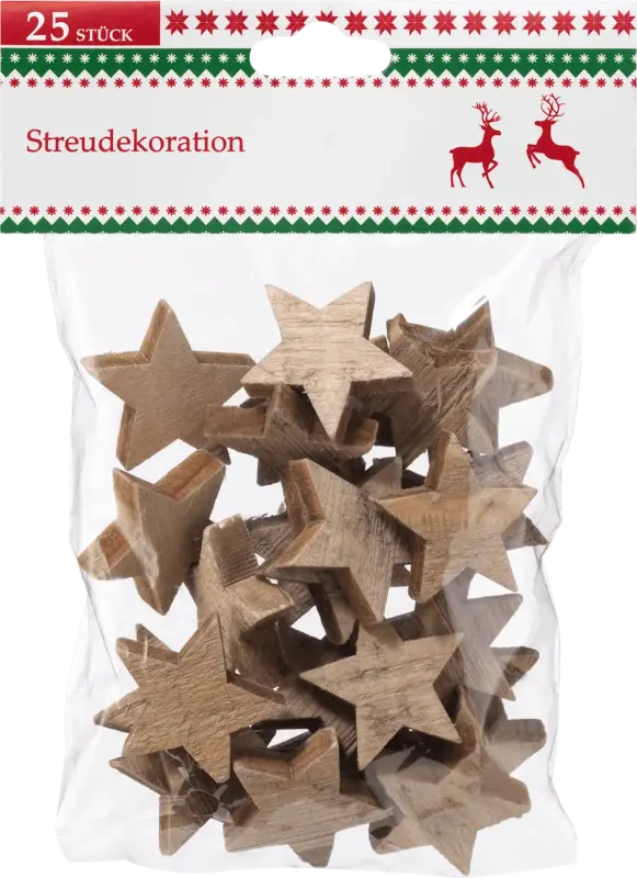 Dekorieren & Einrichten Streudeko, Holzsterne, natur