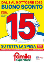 Famila Superstore BUONO SCONTO 15% - al 05.10.2025