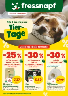 Fressnapf - Fressnapf Angebote 16.10. bis 18.10. ab 15.10.2025 gültig