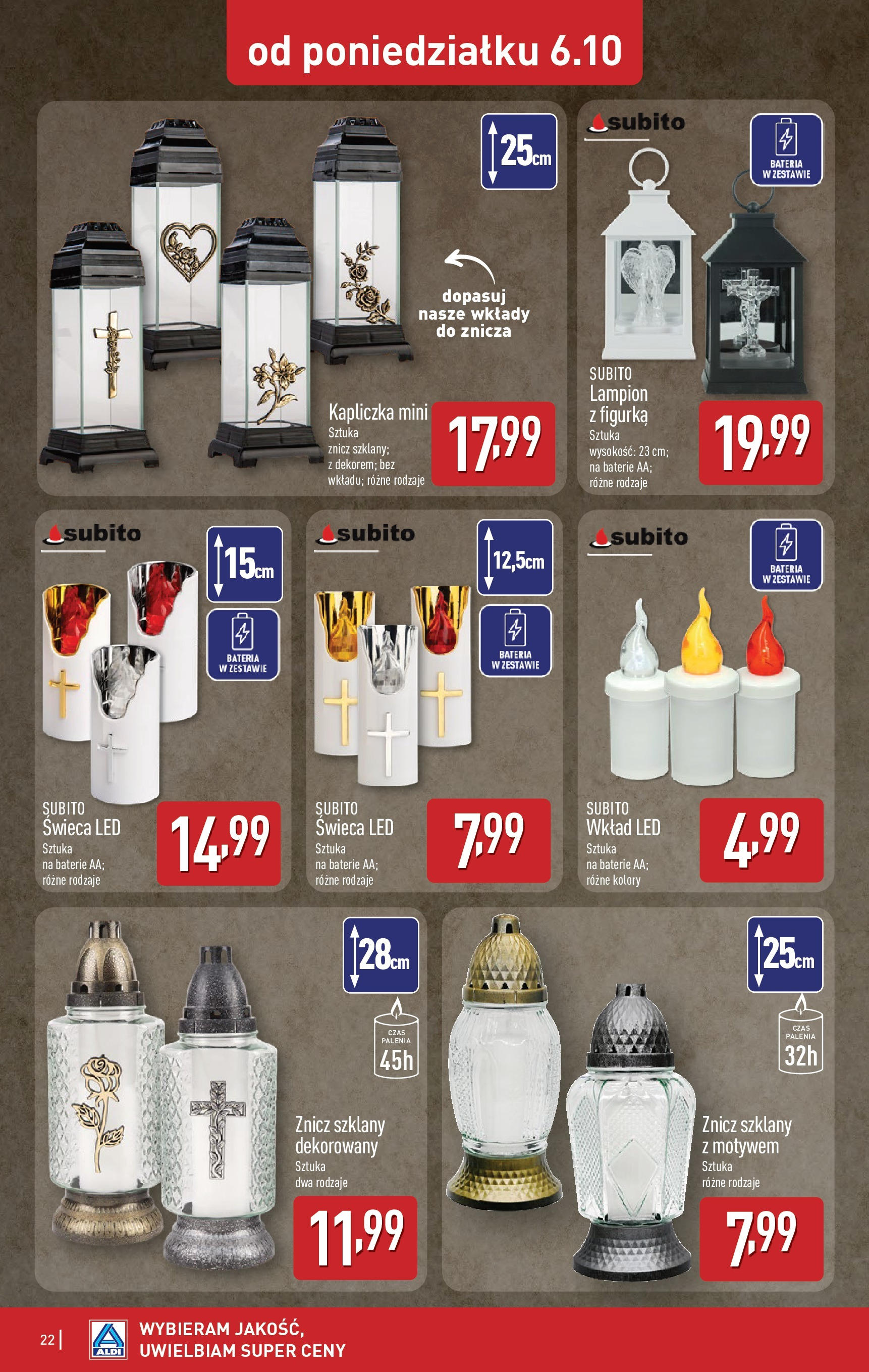 Aldi Gazetka od 06.10.2025 - Ulotka PDF, promocje | Strona: 22 | Produkty: Baterie, Bateria