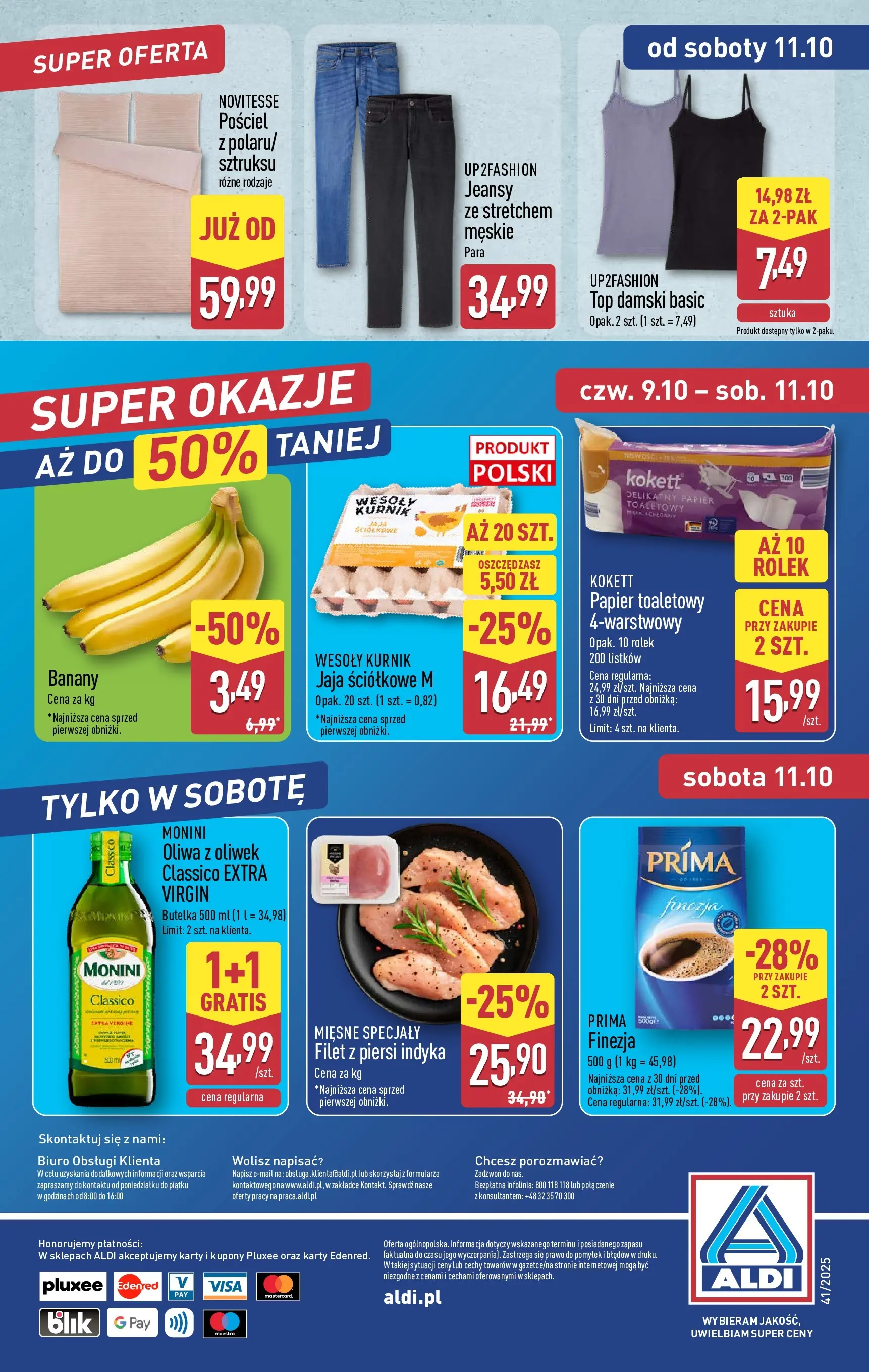 Aldi Gazetka - Od soboty od 11.10.2025 - Ulotka PDF, promocje | Strona: 6 | Produkty: Pościel, Top, Papier toaletowy, Banany