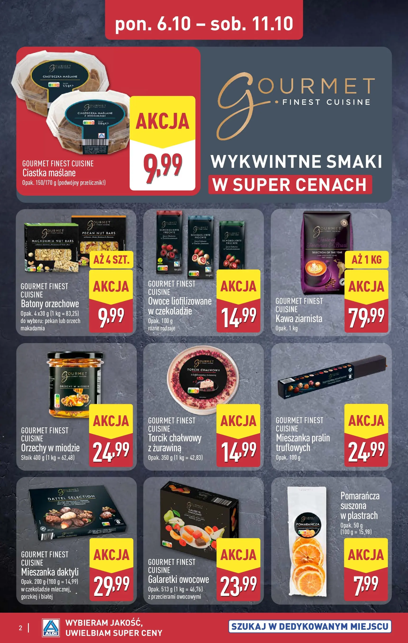 Aldi Gazetka - Wykwintne smaki od 06.10.2025 - Ulotka PDF, promocje | Strona: 2 | Produkty: Owoce liofilizowane, Galaretki, Żurawina, Orzechy