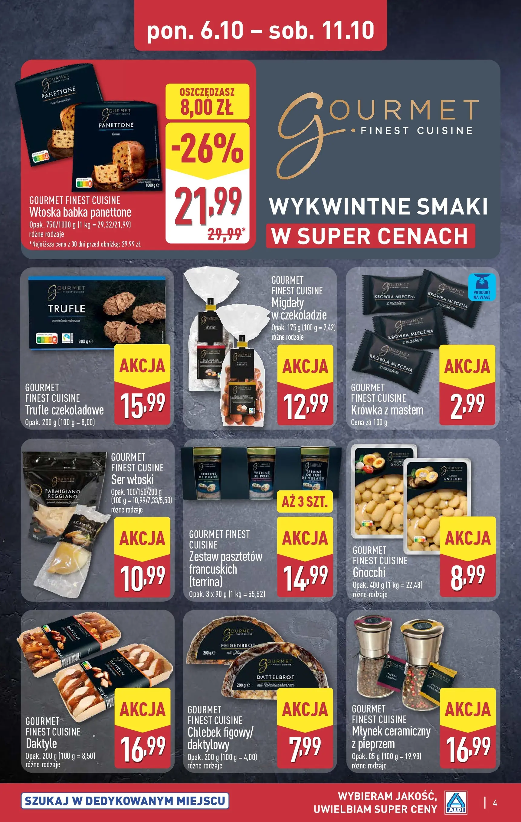 Aldi Gazetka - Wykwintne smaki od 06.10.2025 - Ulotka PDF, promocje | Strona: 4 | Produkty: Daktyle, Krowka, Babka, Ser