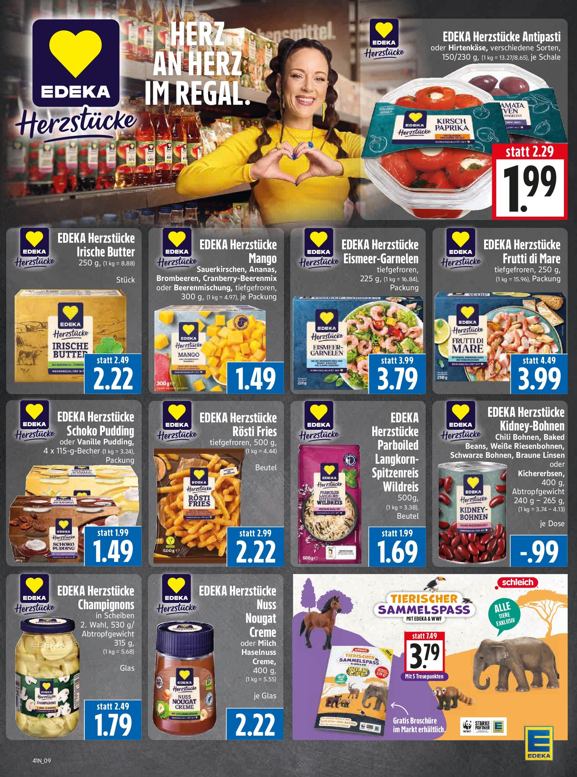 Entdecke - Edeka Hahner: Wochenangebote (ab 05.10.2025) zum Blättern | Seite: 12 | Produkte: Butter, Garnelen, Pudding, Champignons