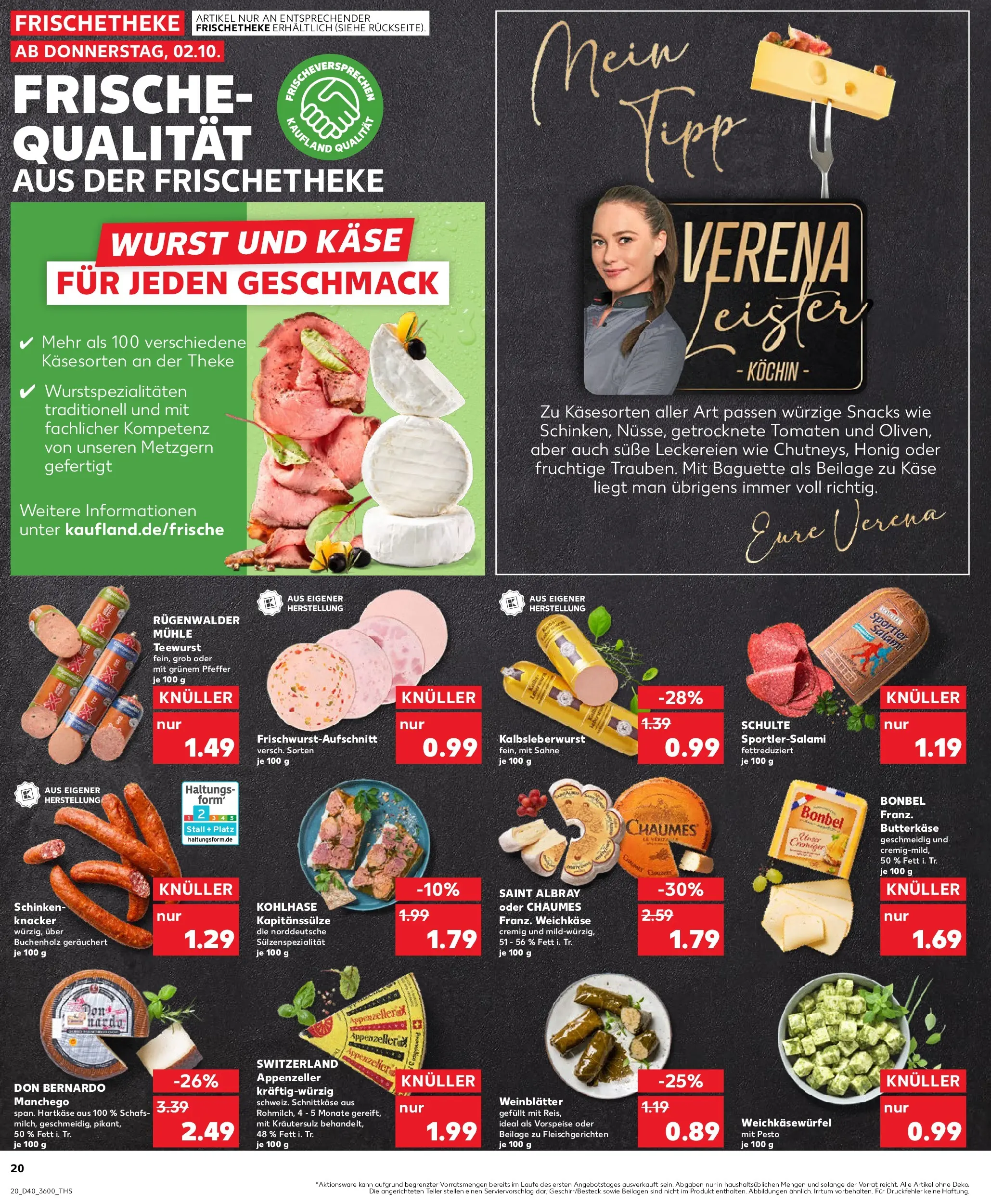 Prospekt Kaufland ab 05.10.2025 » Angebote Online zum Blättern | Seite: 20 | Produkte: Mühle, Käse, Tomaten, Pfeffer