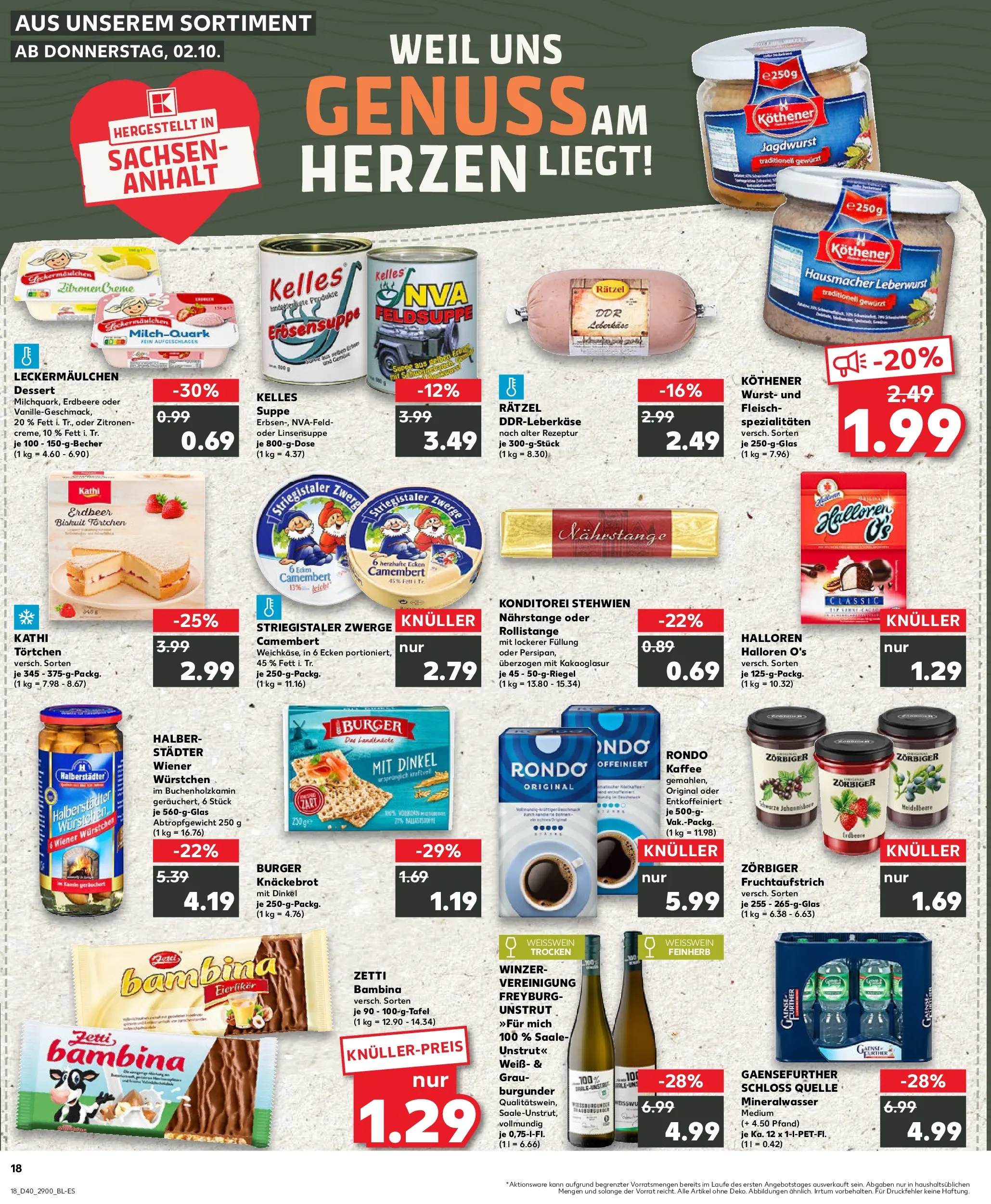 Prospekt Kaufland ab 05.10.2025 » Angebote Online zum Blättern | Seite: 18 | Produkte: Kaffee, Weißwein, Zitronen, Leberkase