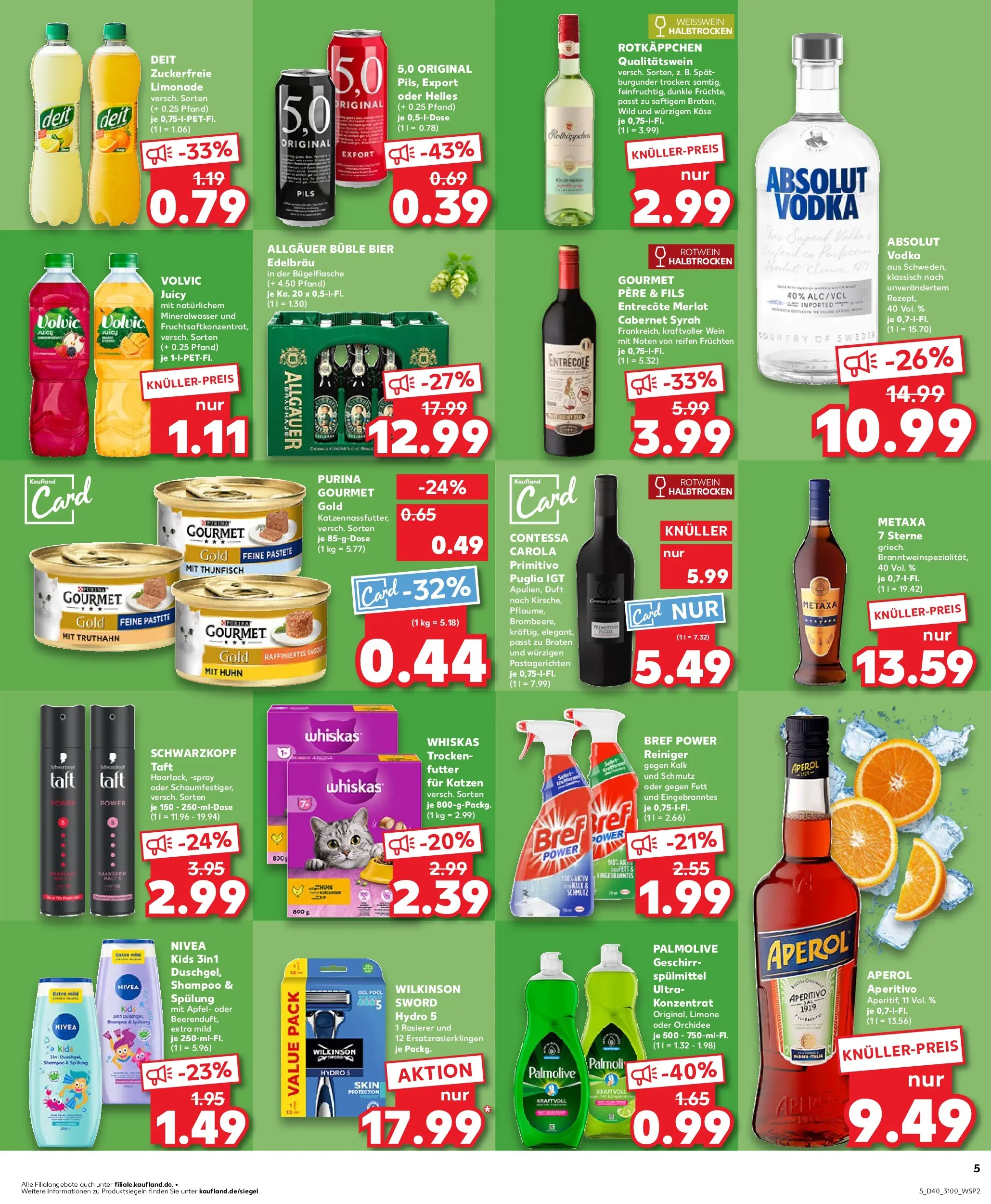 Prospekt Kaufland ab 05.10.2025 » Angebote Online zum Blättern | Seite: 5 | Produkte: Käse, Entrecote, Spülung, Vodka