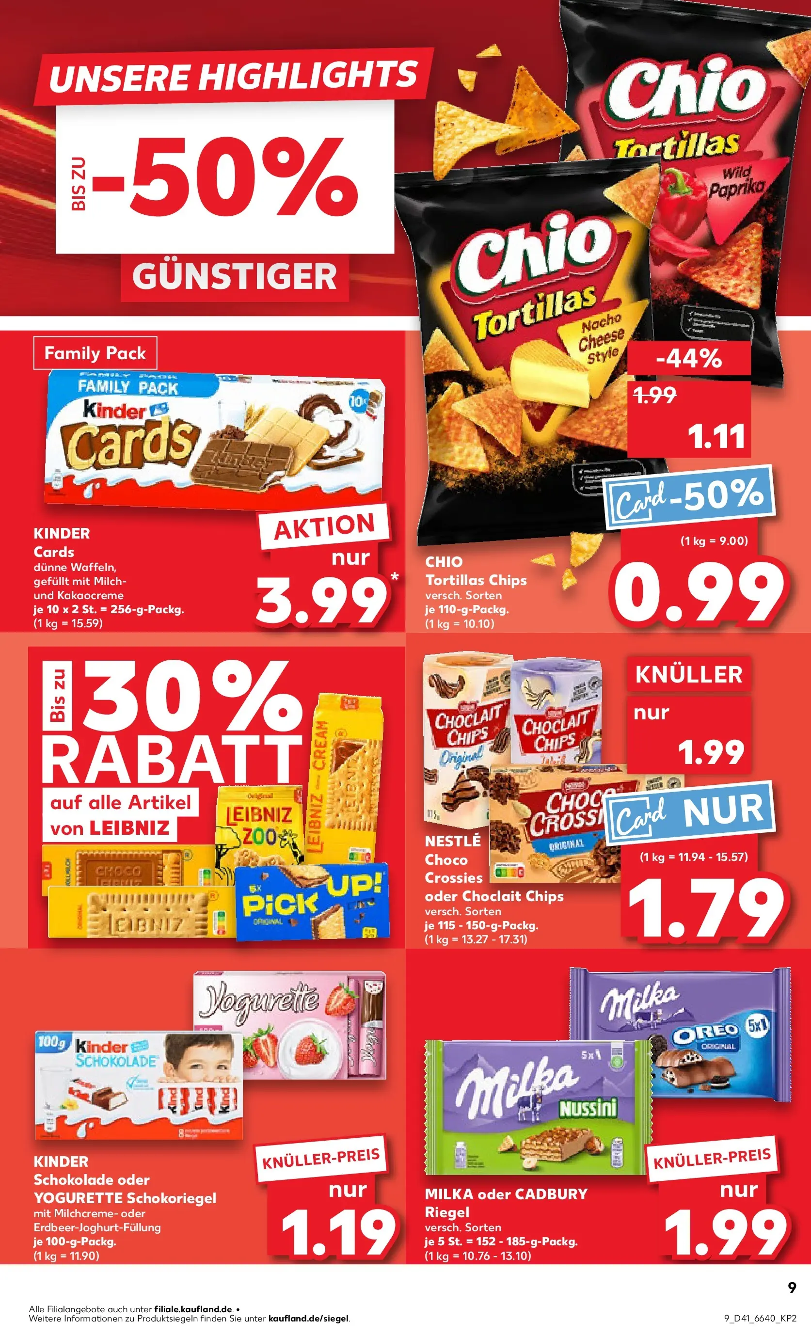 Prospekt Kaufland ab 08.10.2025 » Angebote und Werbung Online | Seite: 9 | Produkte: Milch, Yogurette, Paprika, Chio tortillas Prospekt Kaufland ab 08.10.2025 » Angebote Online zum Blättern | Seite: 9 | Produkte: Milch, Yogurette, Paprika, Chio tortillas