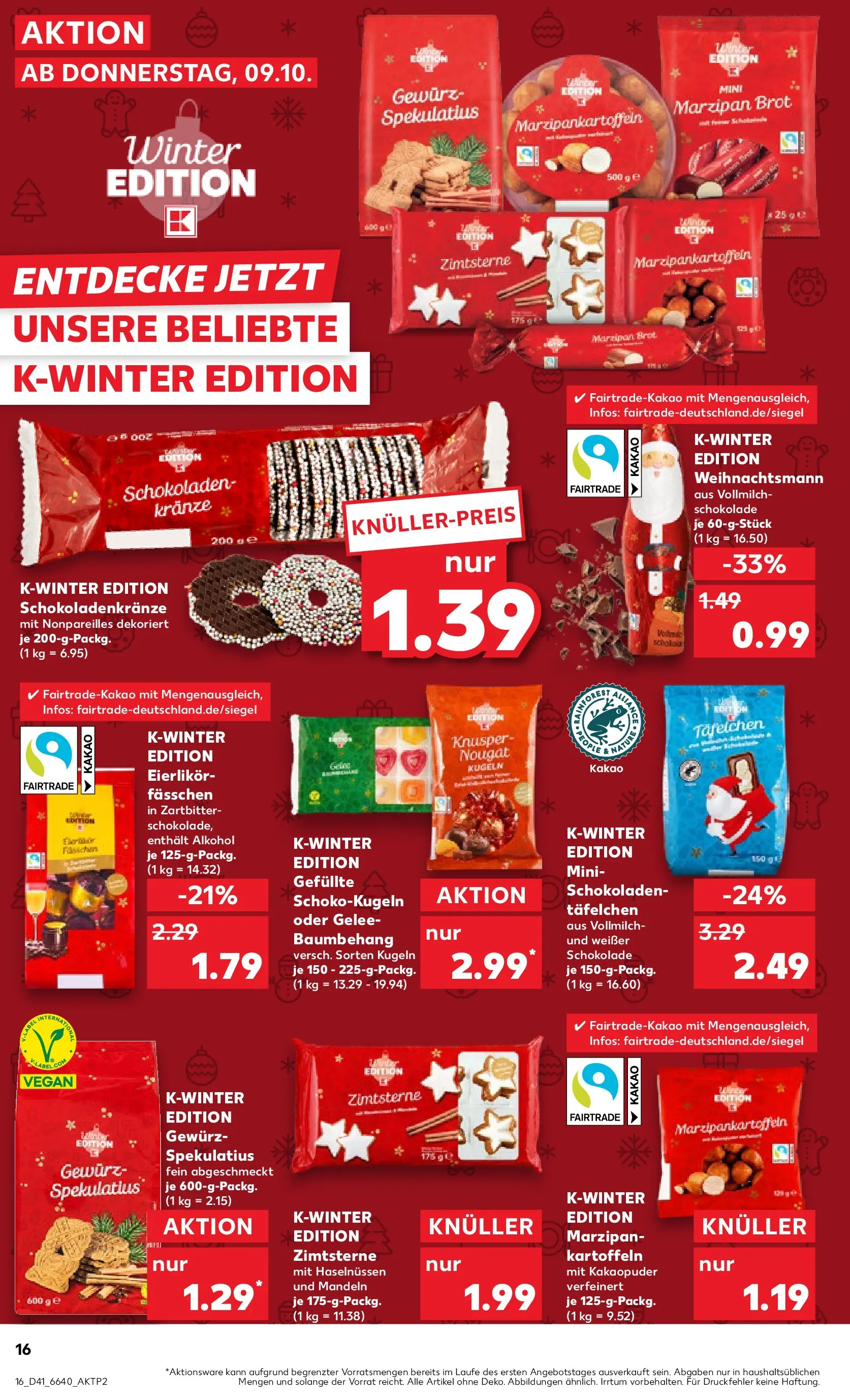 Prospekt Kaufland ab 08.10.2025 » Angebote und Werbung Online | Seite: 16 | Produkte: Schokolade, Mandeln, Kartoffeln, Brot Prospekt Kaufland ab 08.10.2025 » Angebote Online zum Blättern | Seite: 16 | Produkte: Schokolade, Mandeln, Kartoffeln, Brot