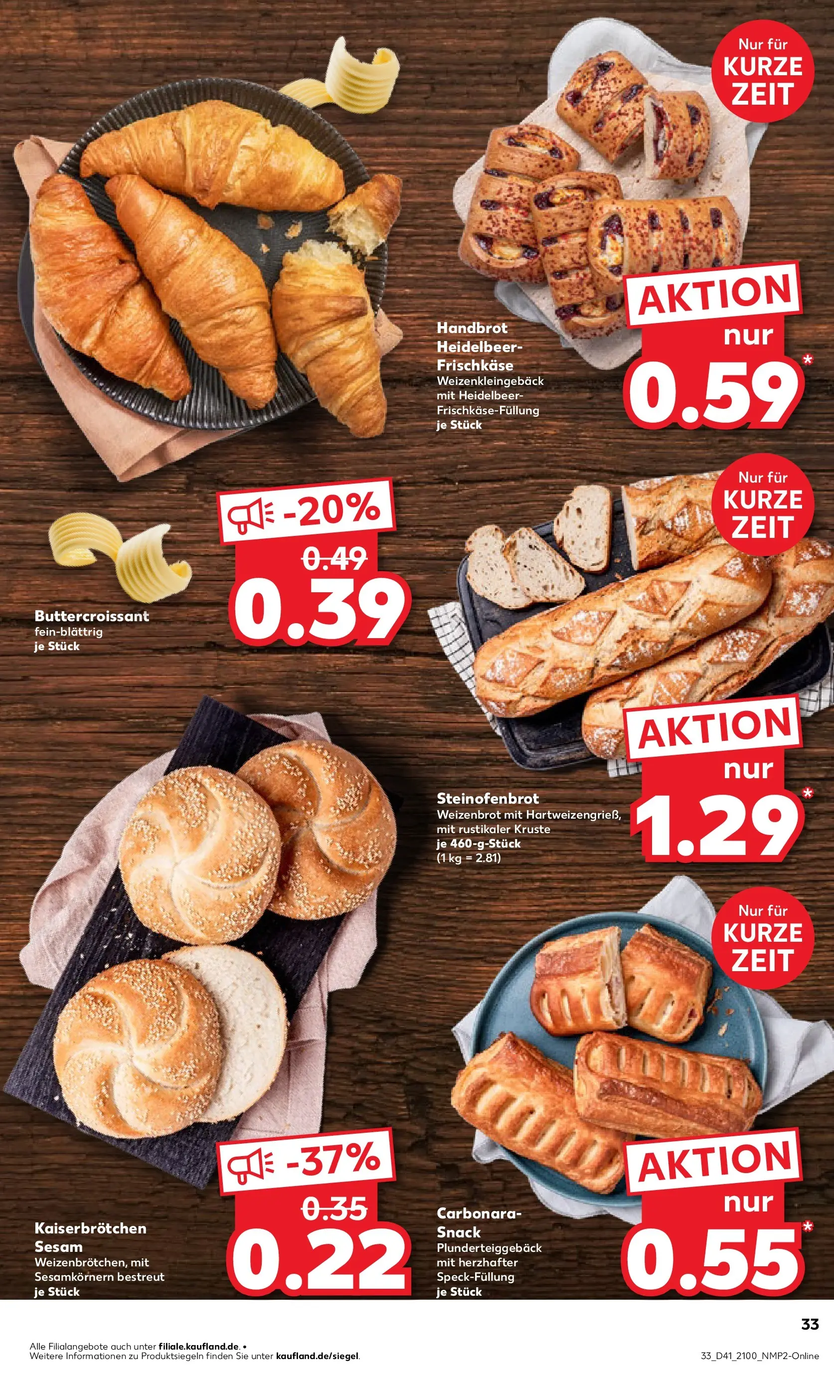 Prospekt Kaufland ab 08.10.2025 » Angebote und Werbung Online | Seite: 33 | Produkte: Croissant, Frischkase Prospekt Kaufland ab 08.10.2025 » Angebote Online zum Blättern | Seite: 33 | Produkte: Croissant, Frischkase