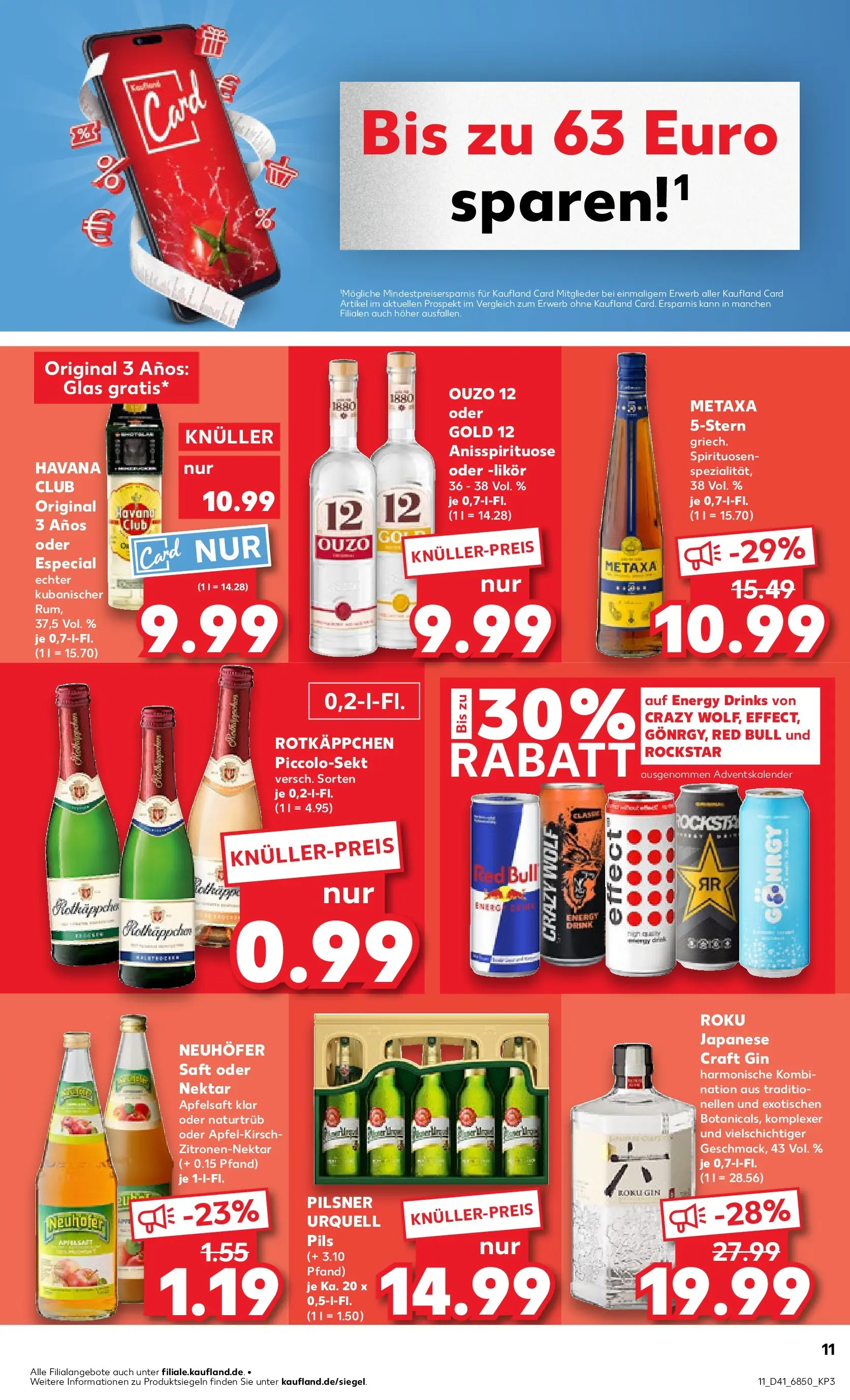 Prospekt Kaufland ab 08.10.2025 » Angebote und Werbung Online | Seite: 11 | Produkte: Ouzo 12, Red bull, Ouzo, Gin Prospekt Kaufland ab 08.10.2025 » Angebote Online zum Blättern | Seite: 11 | Produkte: Ouzo 12, Red bull, Ouzo, Gin