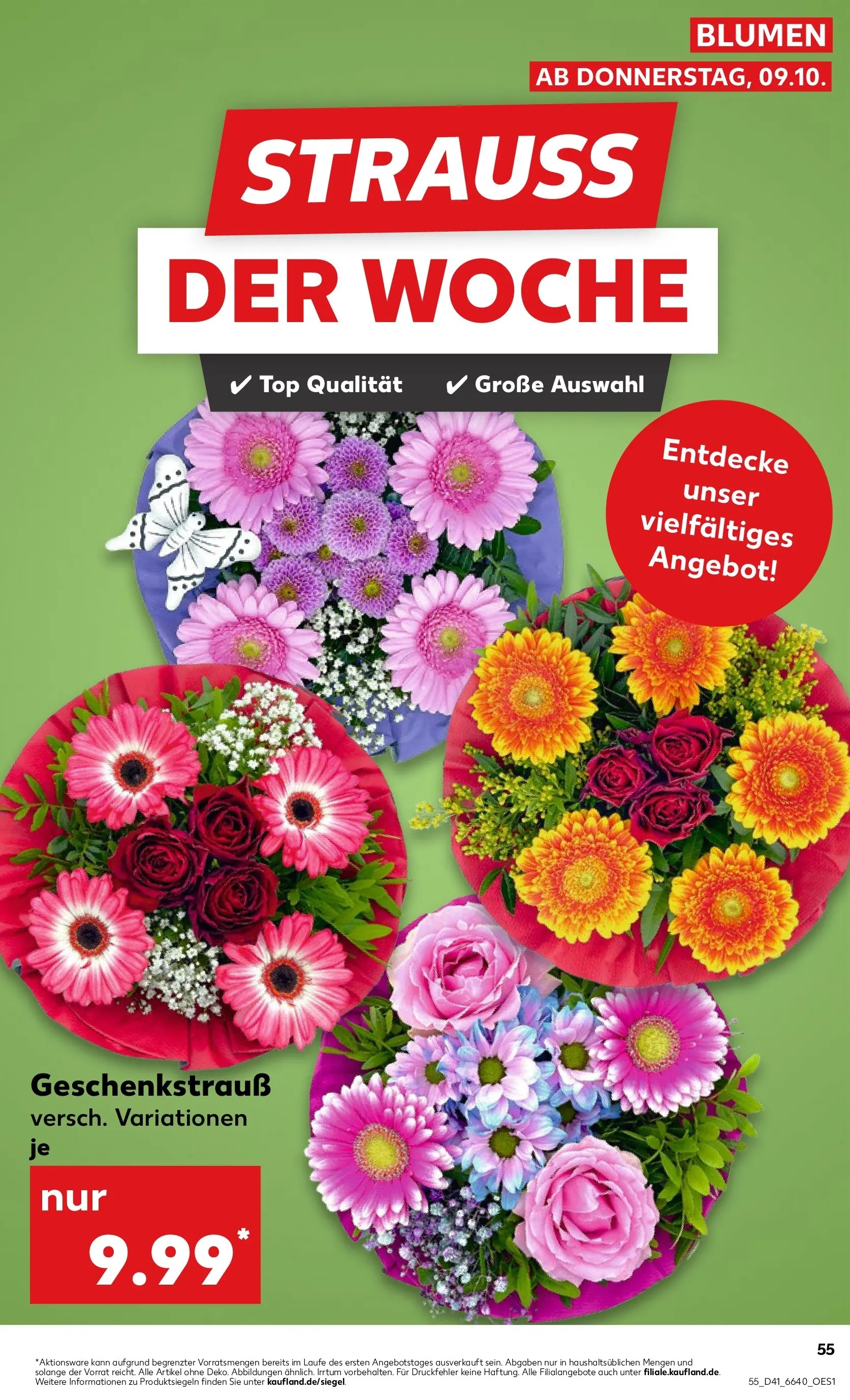 Prospekt Kaufland ab 08.10.2025 » Angebote und Werbung Online | Seite: 55 | Produkte: Top, Blumen Prospekt Kaufland ab 08.10.2025 » Angebote Online zum Blättern | Seite: 55 | Produkte: Top, Blumen