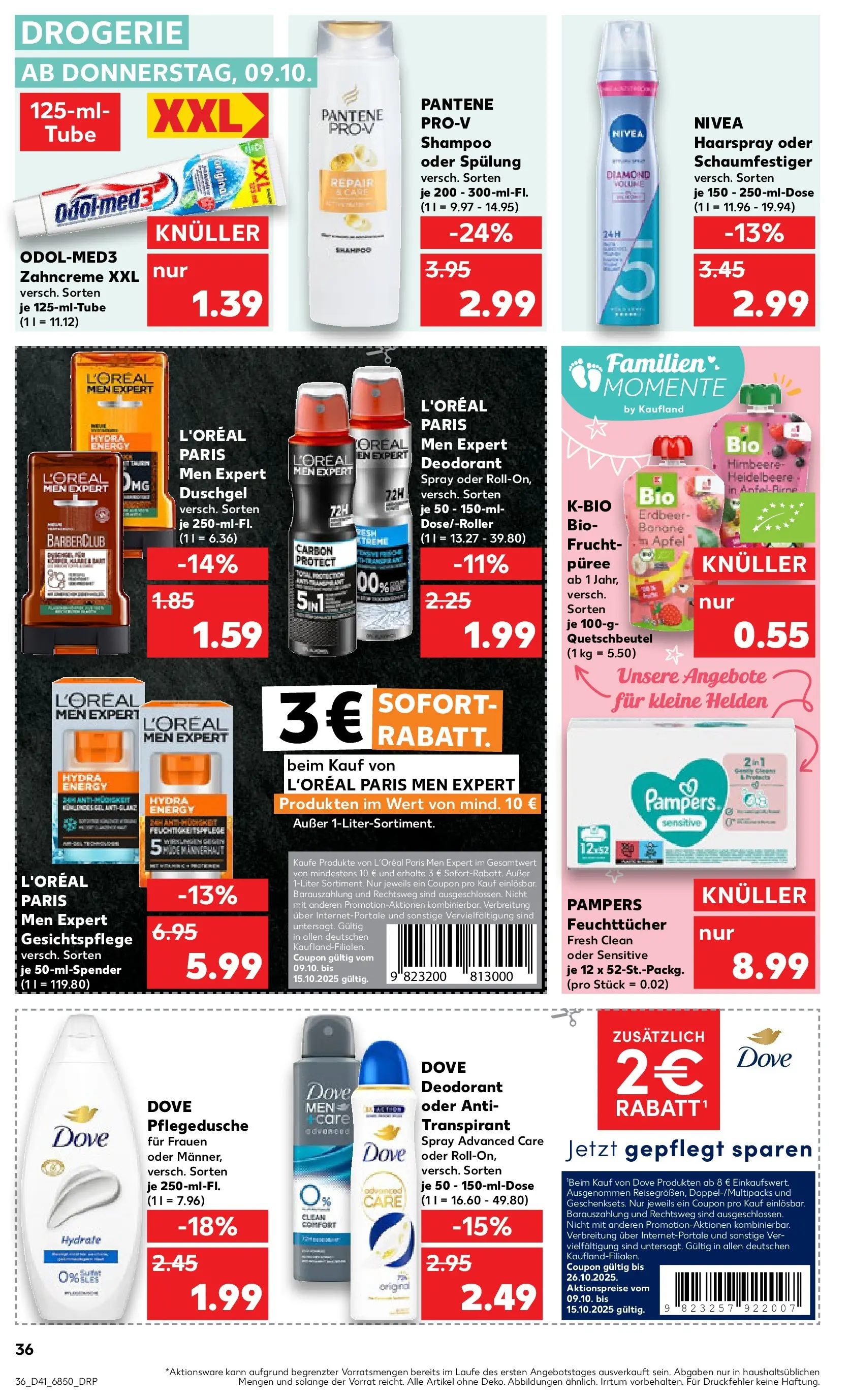 Prospekt Kaufland ab 08.10.2025 » Angebote und Werbung Online | Seite: 36 | Produkte: Pampers, Shampoo, Duschgel, Deodorant Prospekt Kaufland ab 08.10.2025 » Angebote Online zum Blättern | Seite: 36 | Produkte: Pampers, Shampoo, Duschgel, Deodorant