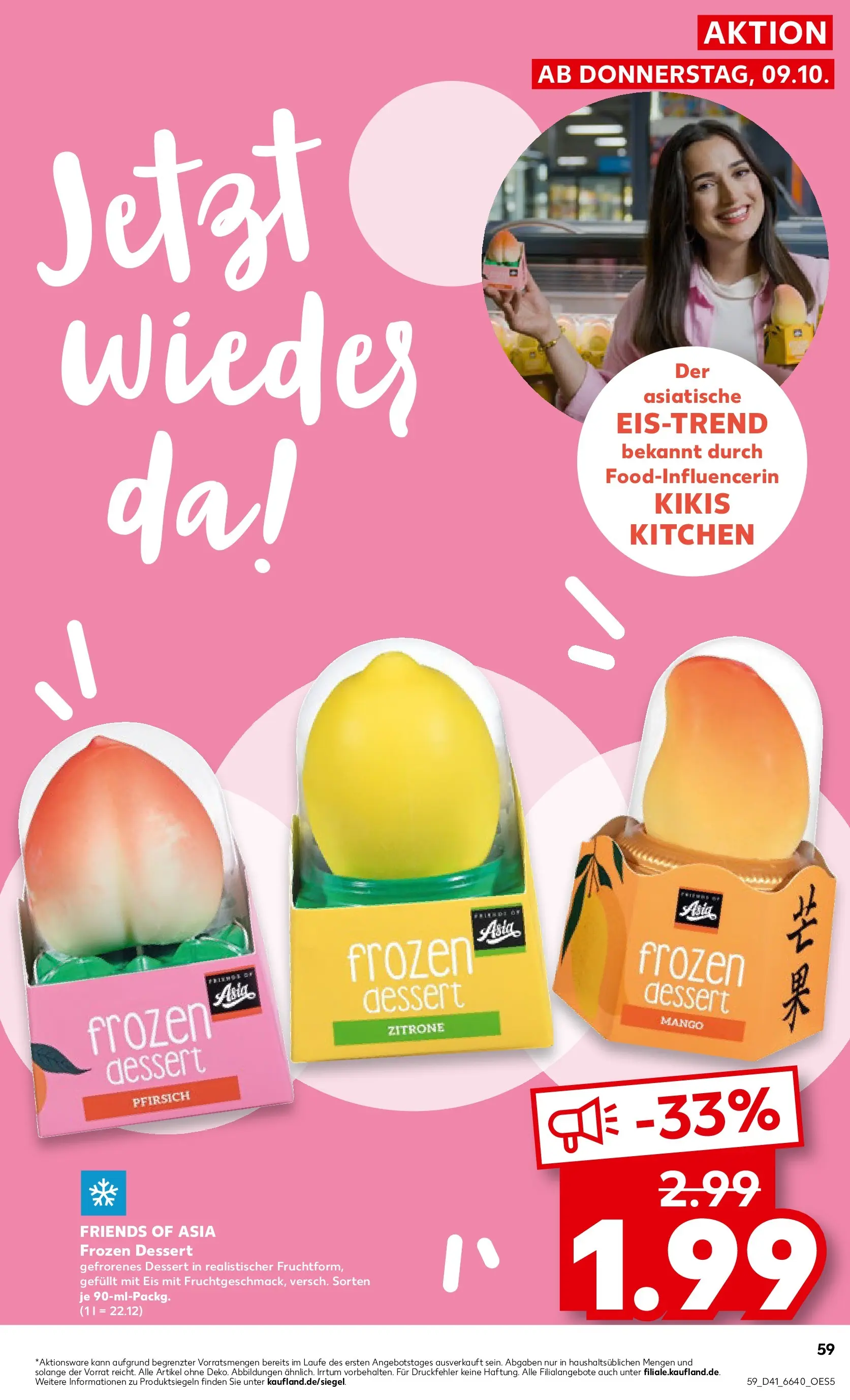Prospekt Kaufland ab 08.10.2025 » Angebote und Werbung Online | Seite: 59 | Produkte: Zitrone, Mango, Pfirsich, Eis Prospekt Kaufland ab 08.10.2025 » Angebote Online zum Blättern | Seite: 59 | Produkte: Zitrone, Mango, Pfirsich, Eis