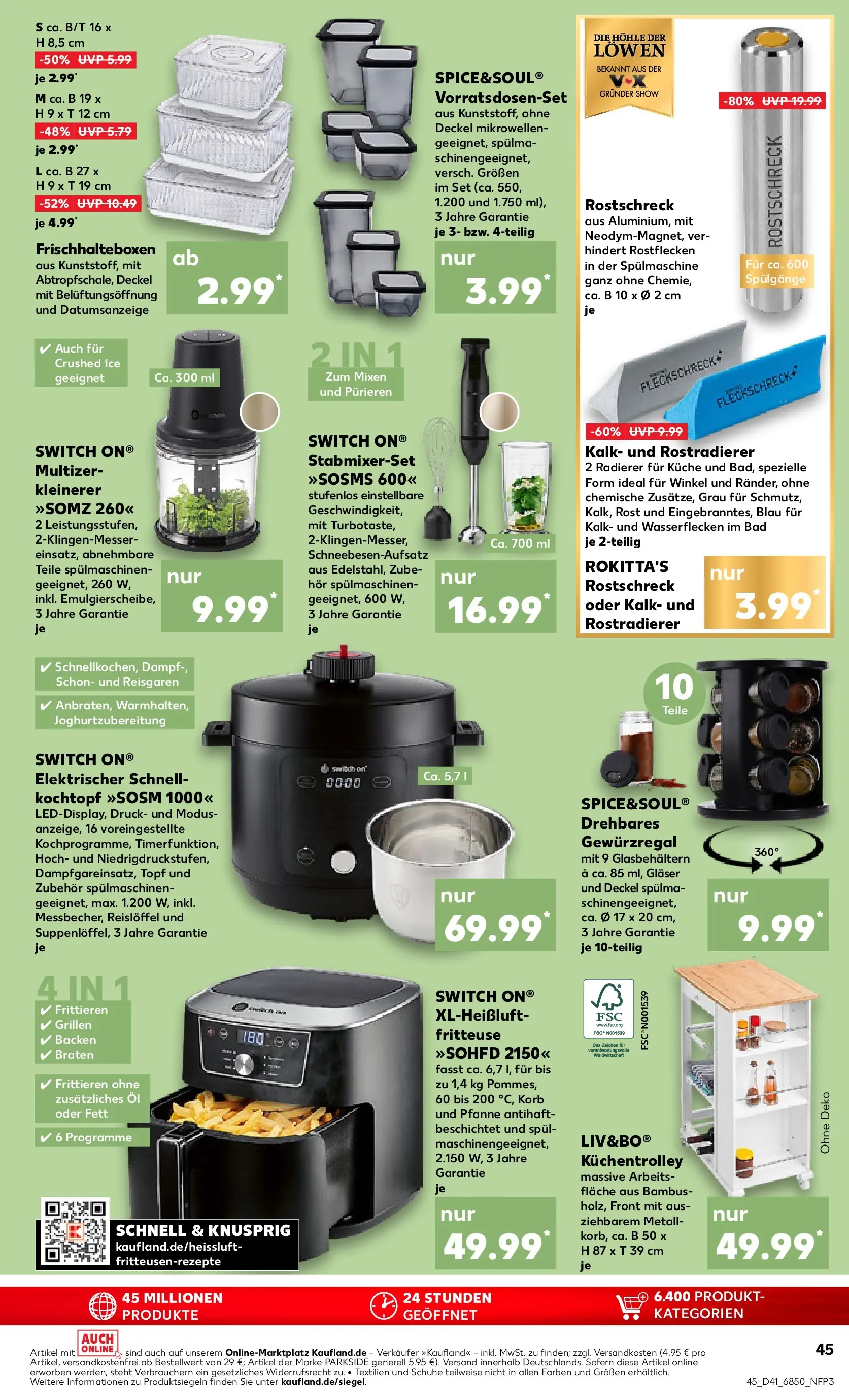 Prospekt Kaufland ab 08.10.2025 » Angebote und Werbung Online | Seite: 45 | Produkte: Öl, Bad, Korb, Küche Prospekt Kaufland ab 08.10.2025 » Angebote Online zum Blättern | Seite: 45 | Produkte: Öl, Bad, Korb, Küche