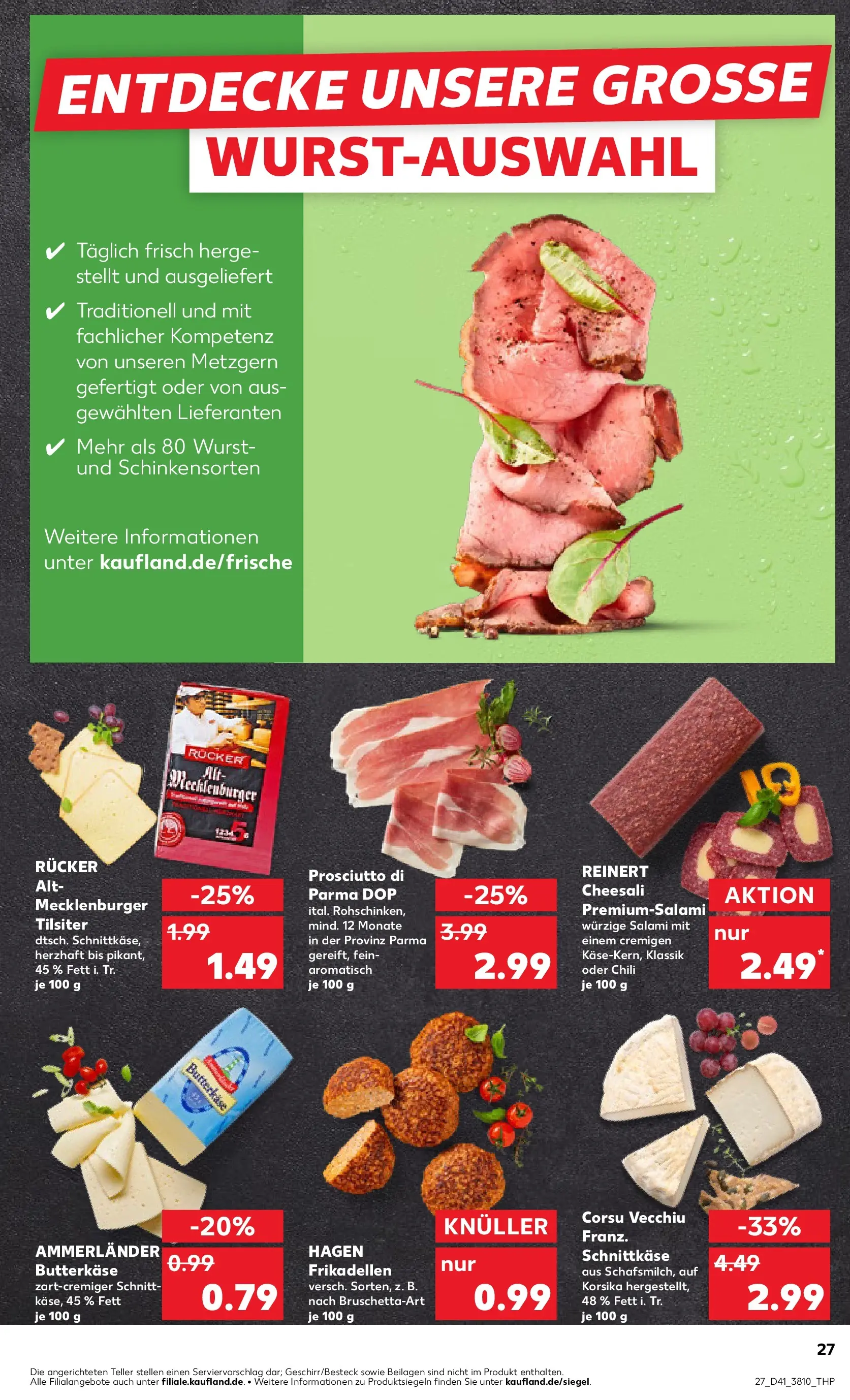 Prospekt Kaufland ab 08.10.2025 » Angebote und Werbung Online | Seite: 27 | Produkte: Butter, Wurst, Chili, Salami Prospekt Kaufland ab 08.10.2025 » Angebote Online zum Blättern | Seite: 27 | Produkte: Butter, Wurst, Chili, Salami