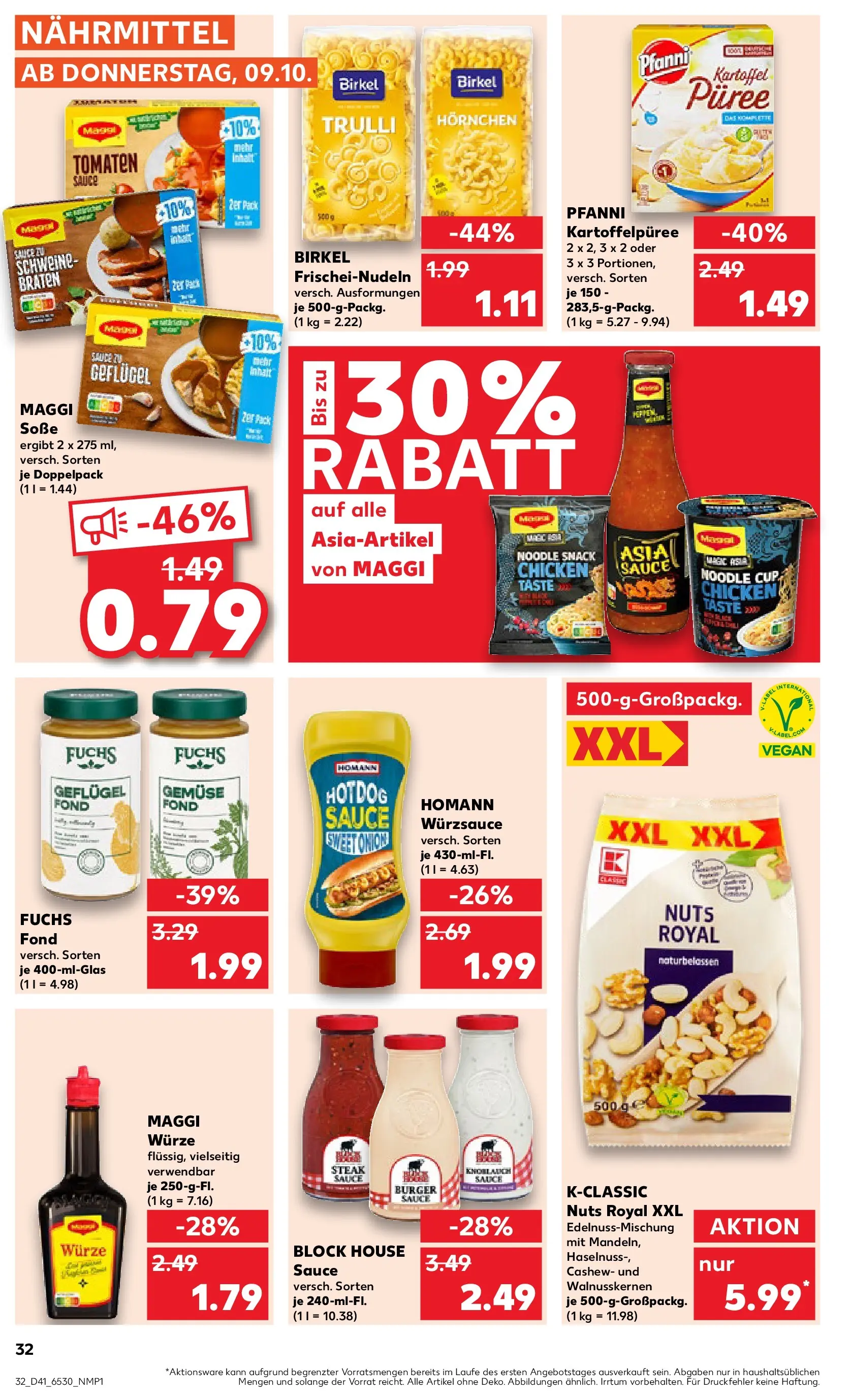 Prospekt Kaufland ab 08.10.2025 » Angebote Online zum Blättern | Seite: 32 | Produkte: Maggi, Burger, Tomaten, Soße