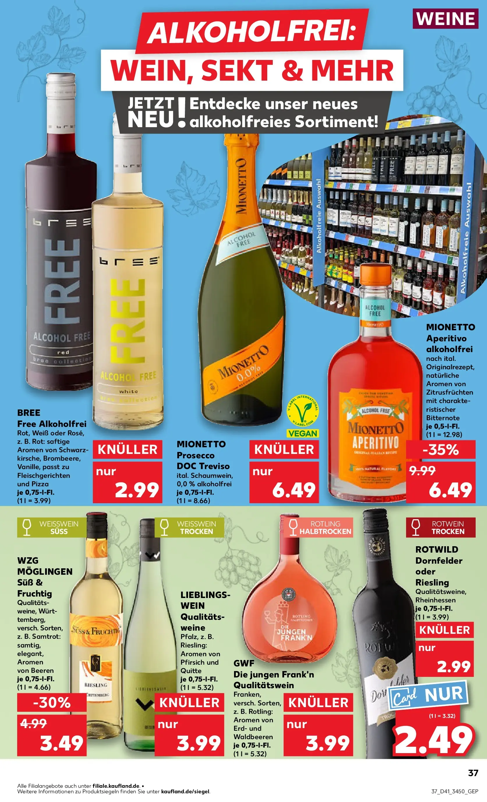 Prospekt Kaufland ab 08.10.2025 » Angebote Online zum Blättern | Seite: 37 | Produkte: Rotwein, Prosecco, Pfirsich, Wein